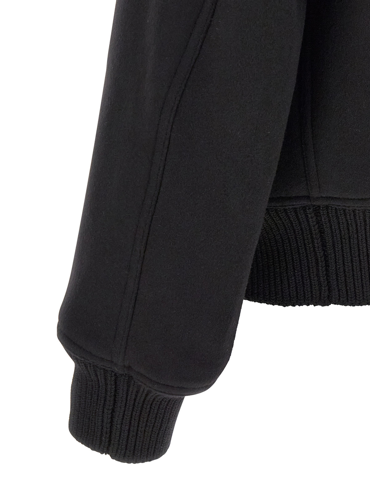Rick Owens Black Virgin Wool Bomber