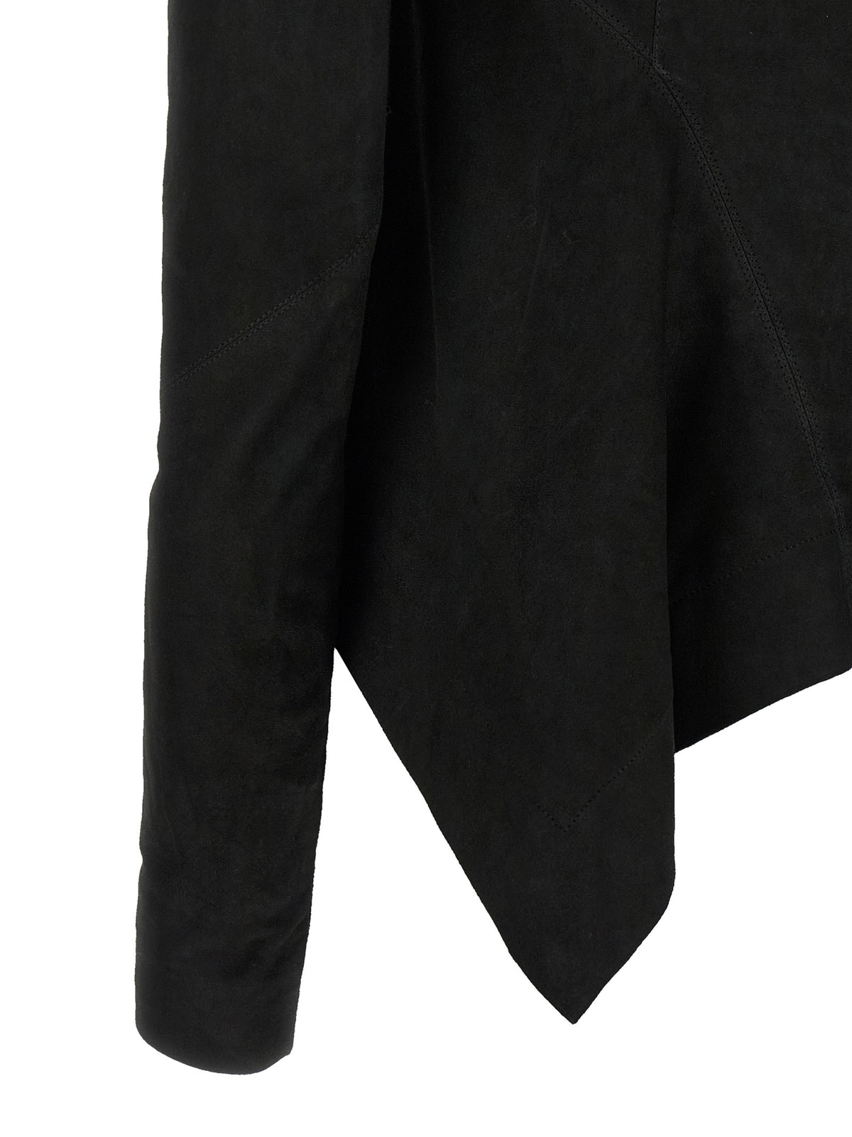 Rick Owens Black Lamb Leather Leather Jacket