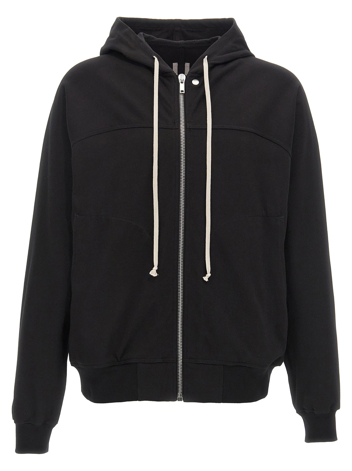 Rick Owens Black Cotton Hoodie