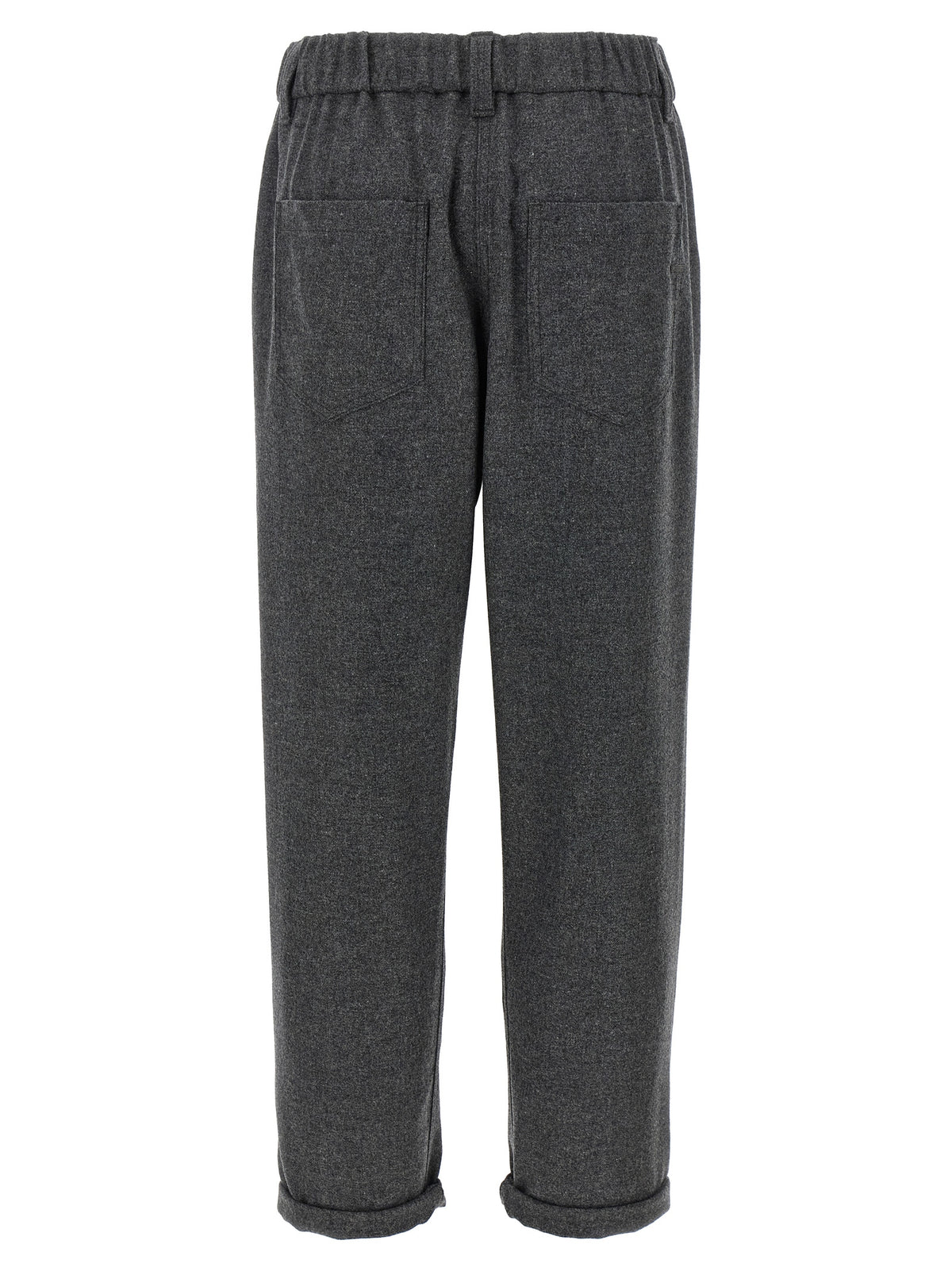 Brunello Cucinelli Gray Virgin Wool Casual Pants