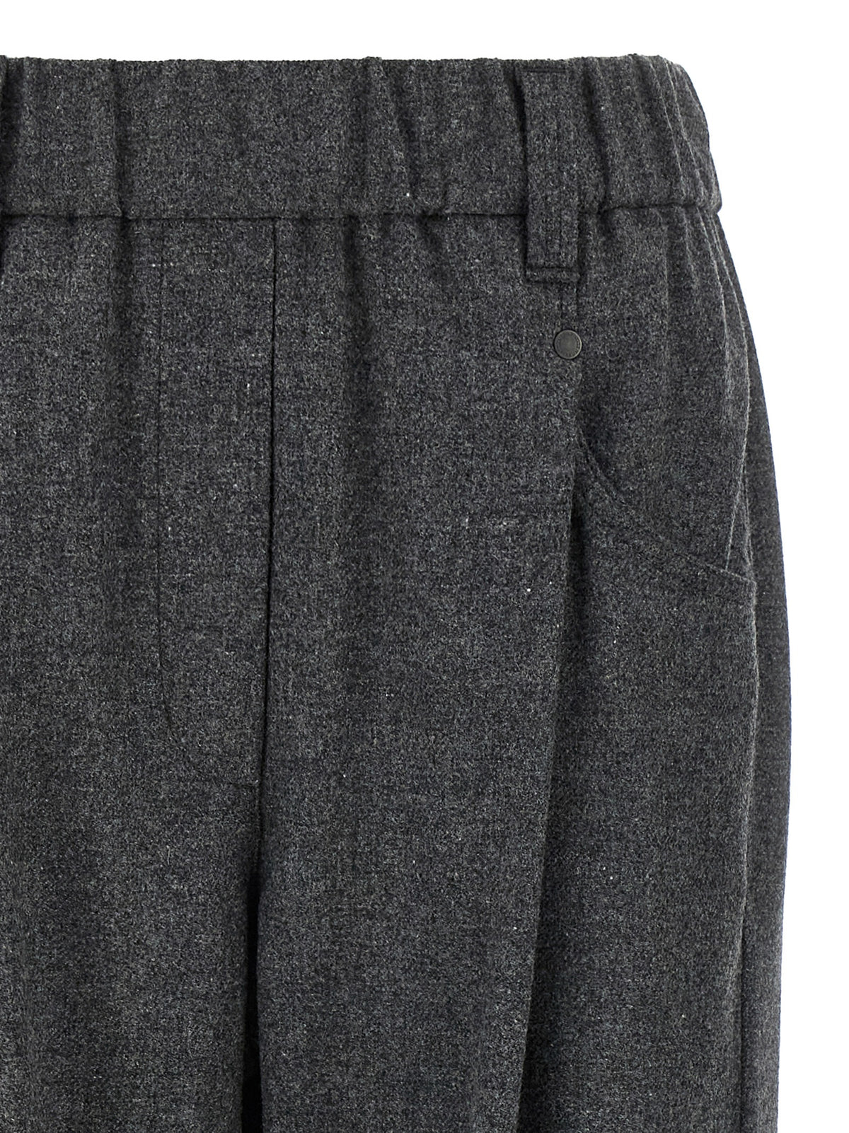 Brunello Cucinelli Gray Virgin Wool Casual Pants