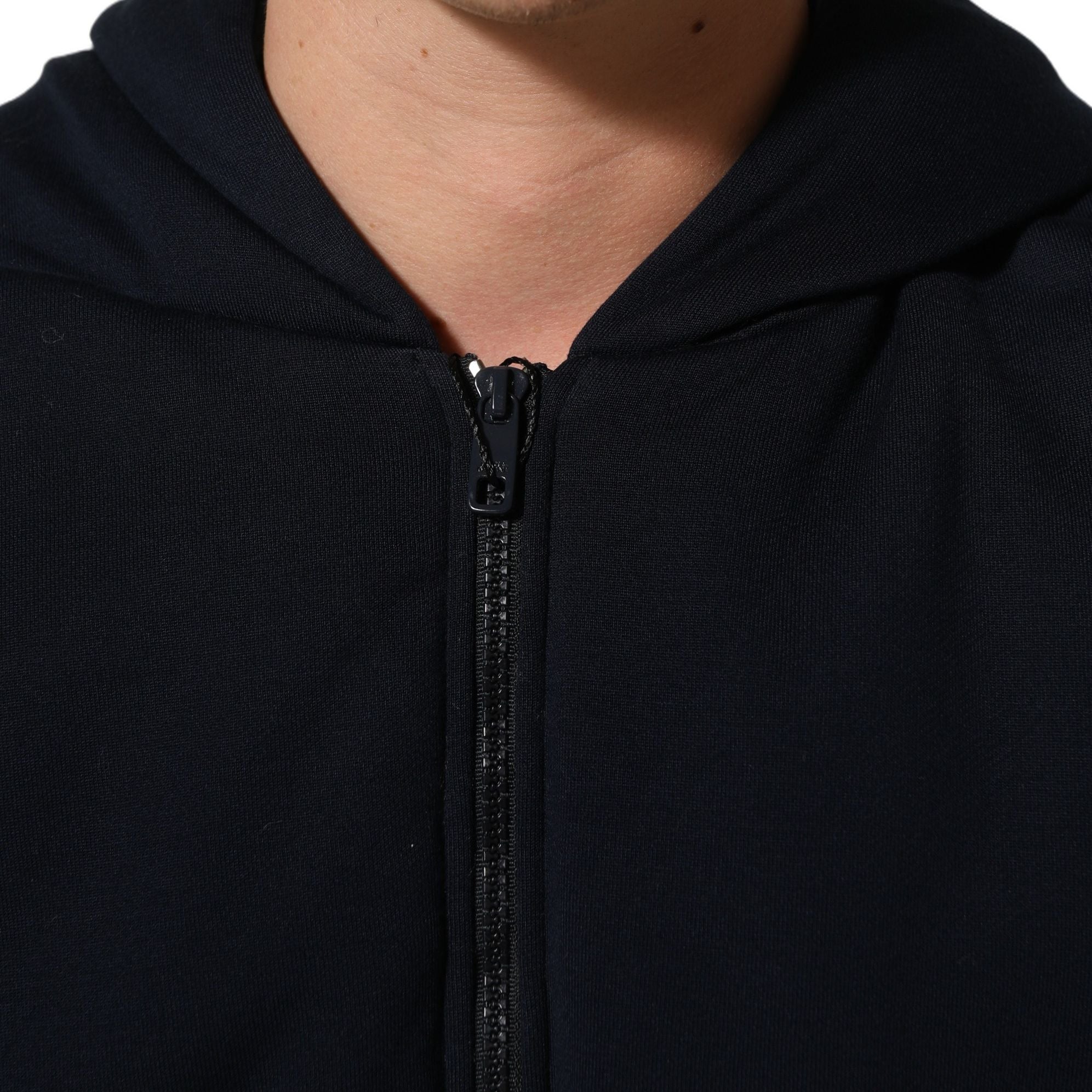 Dolce & Gabbana Black Cotton Full Zip Hooded Bomber Jacket
