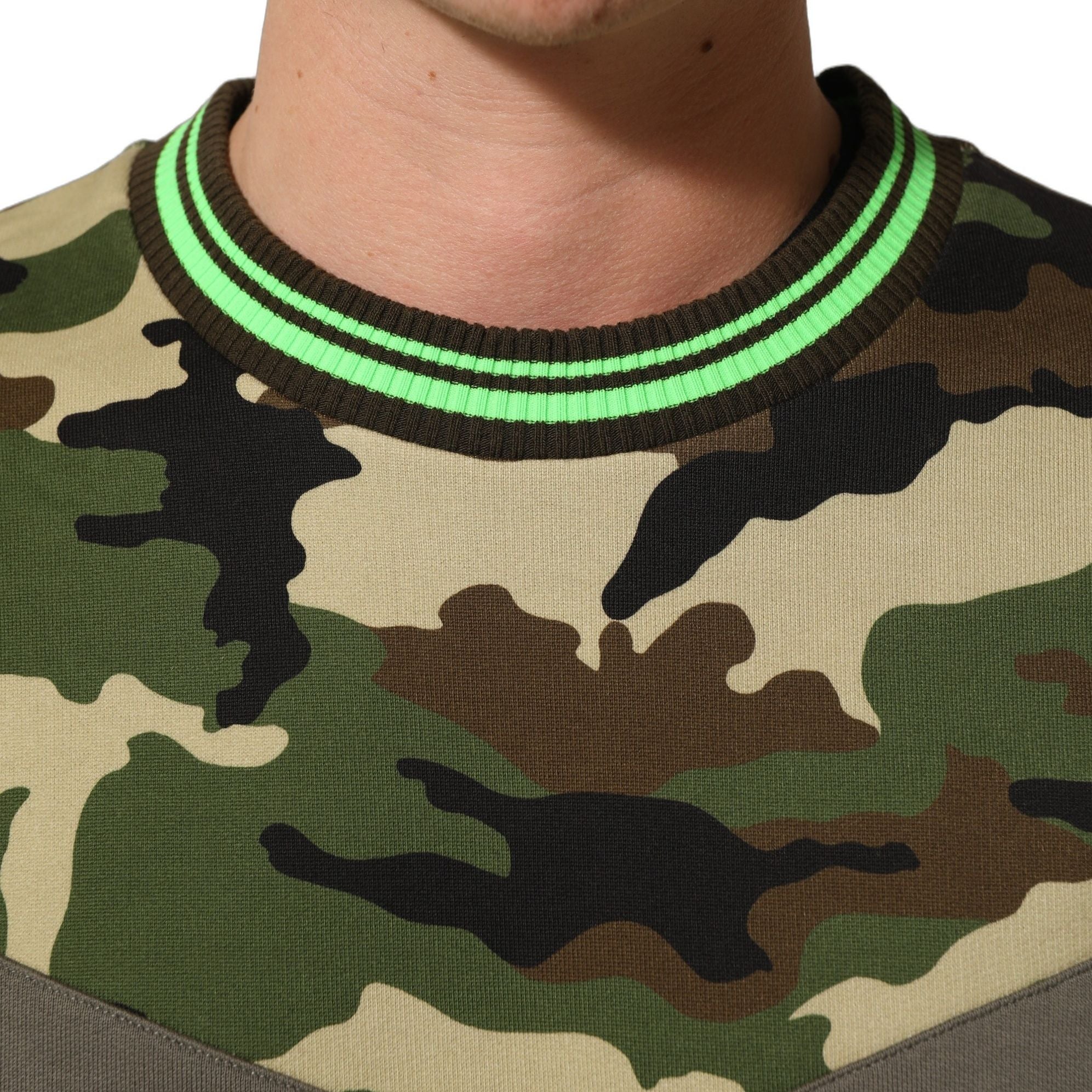Dolce & Gabbana Multicolor Camouflage Sweatshirt Men Sweater
