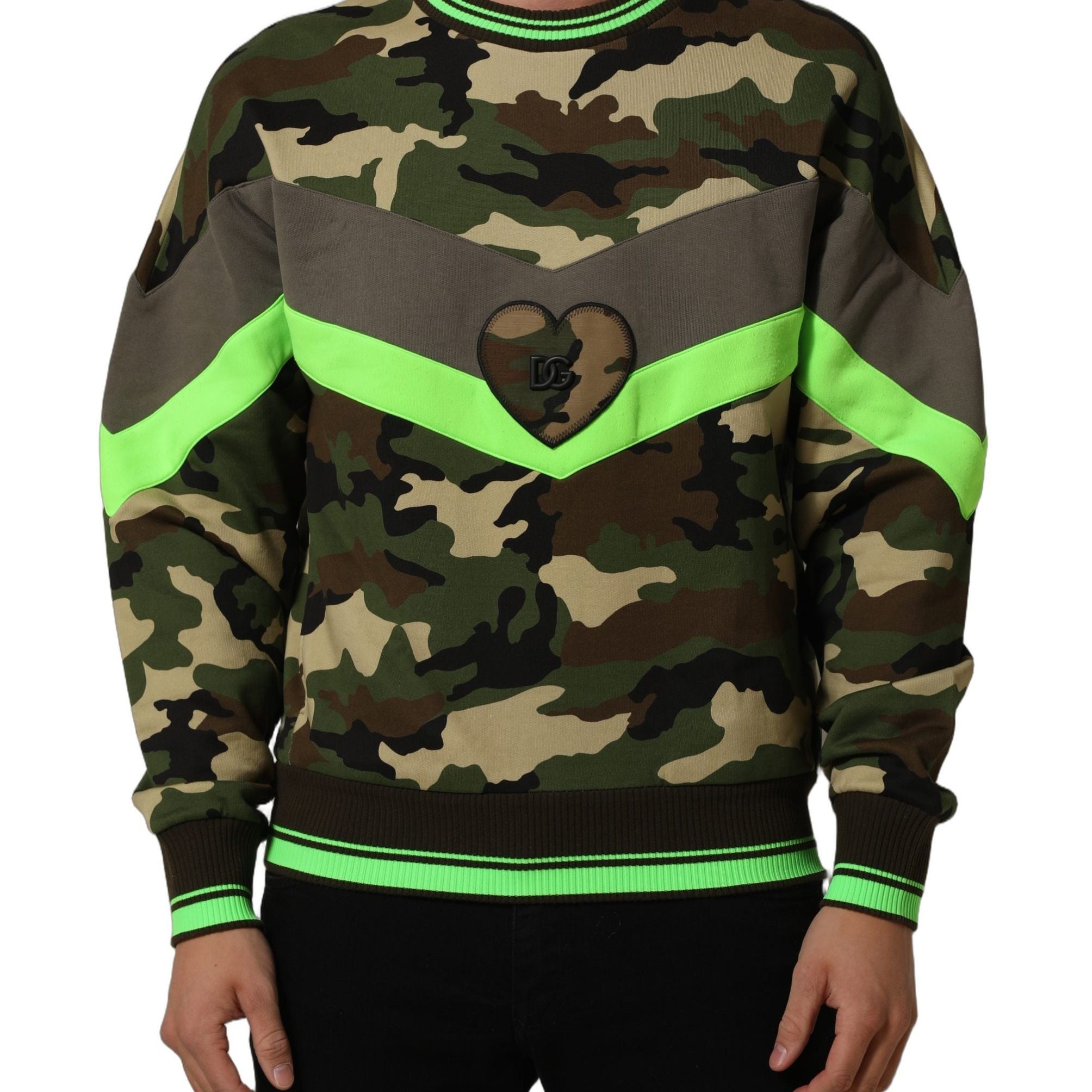 Dolce & Gabbana Multicolor Camouflage Sweatshirt Men Sweater