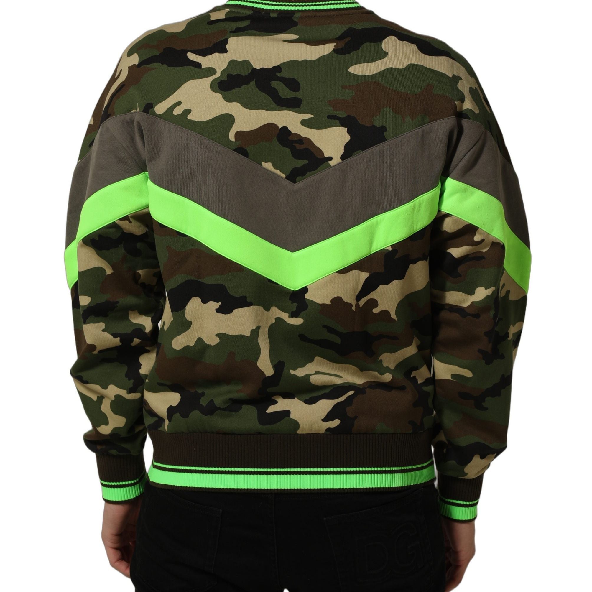 Dolce & Gabbana Multicolor Camouflage Sweatshirt Men Sweater