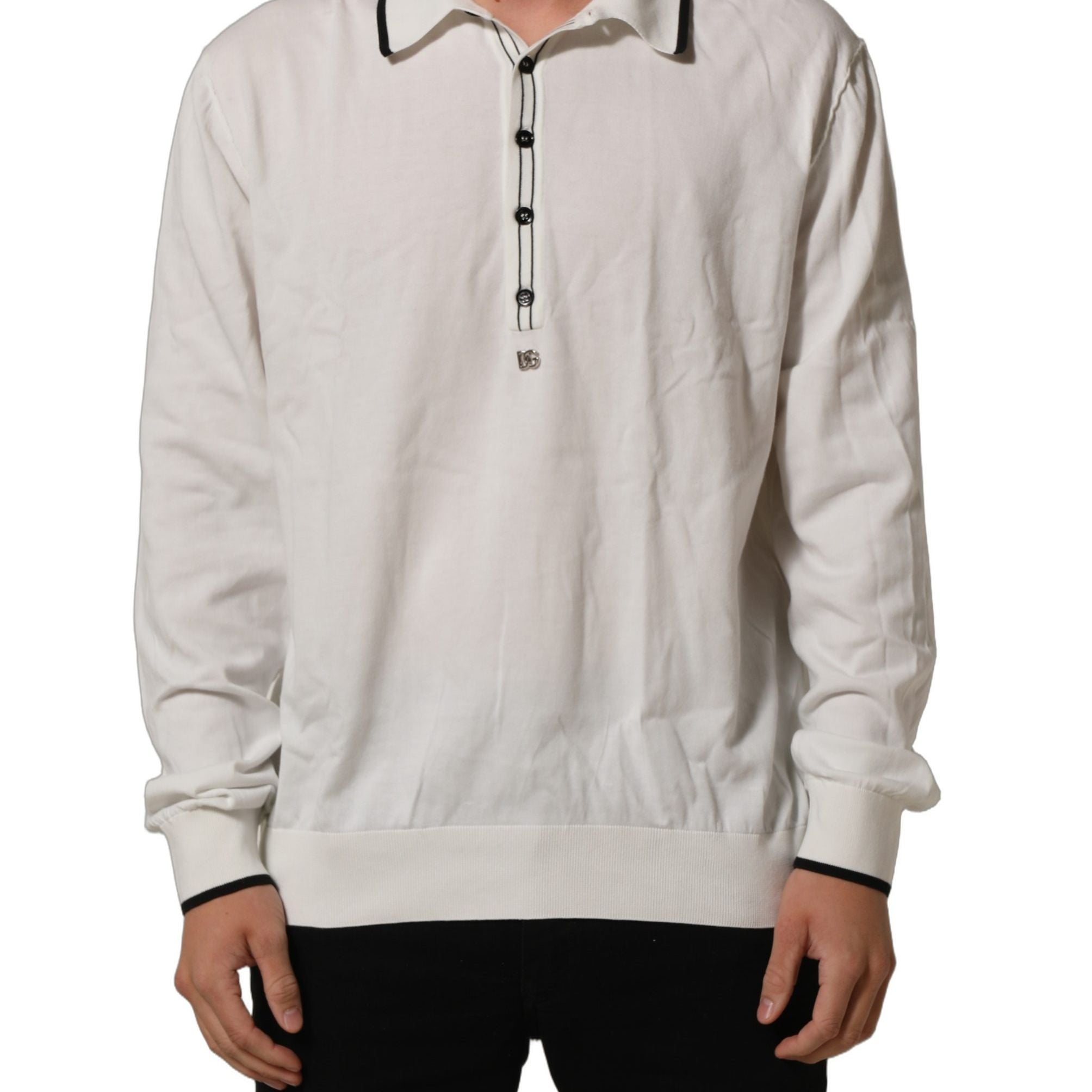 Dolce & Gabbana Black Leaf Print Silk Men Crew Neck T-shirt