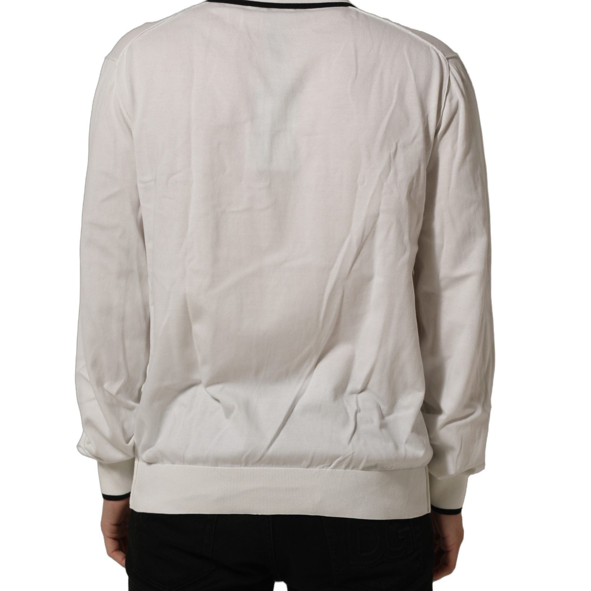 Dolce & Gabbana Black Leaf Print Silk Men Crew Neck T-shirt