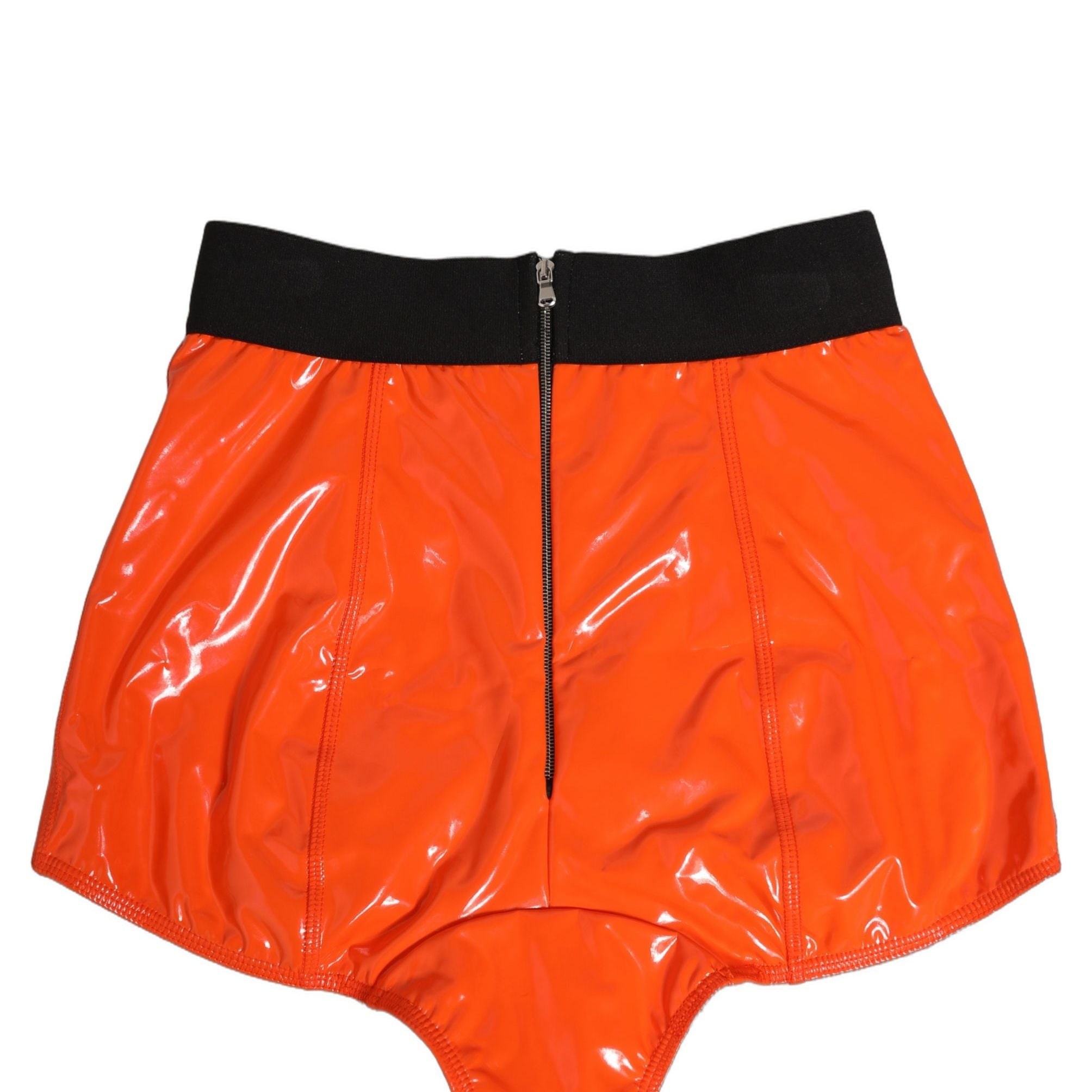 Dolce & Gabbana Orange Polyester Logo High Waist Girdle Underwear