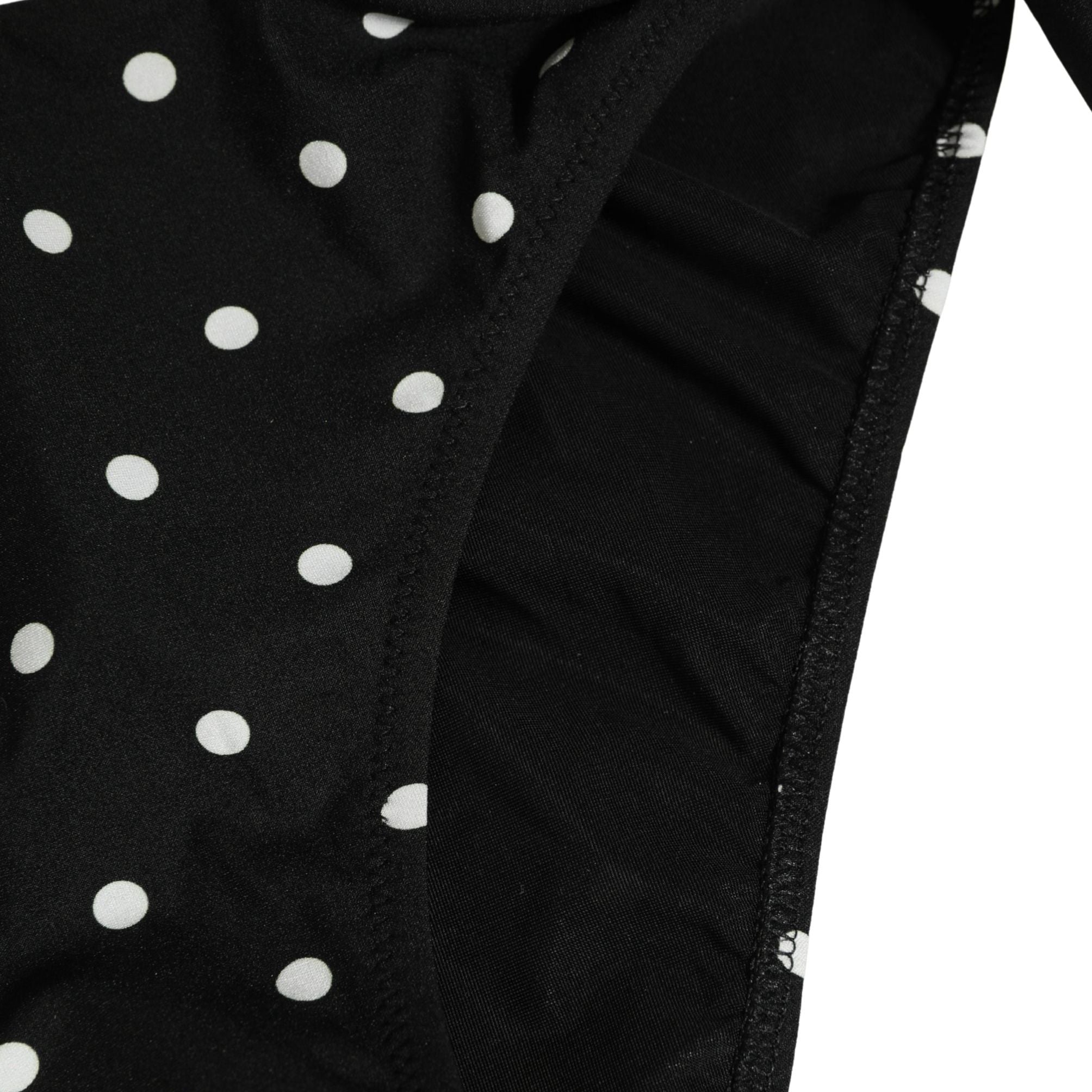 Dolce & Gabbana Black Polka Dot Swimwear Beachwear Bottom Bikini