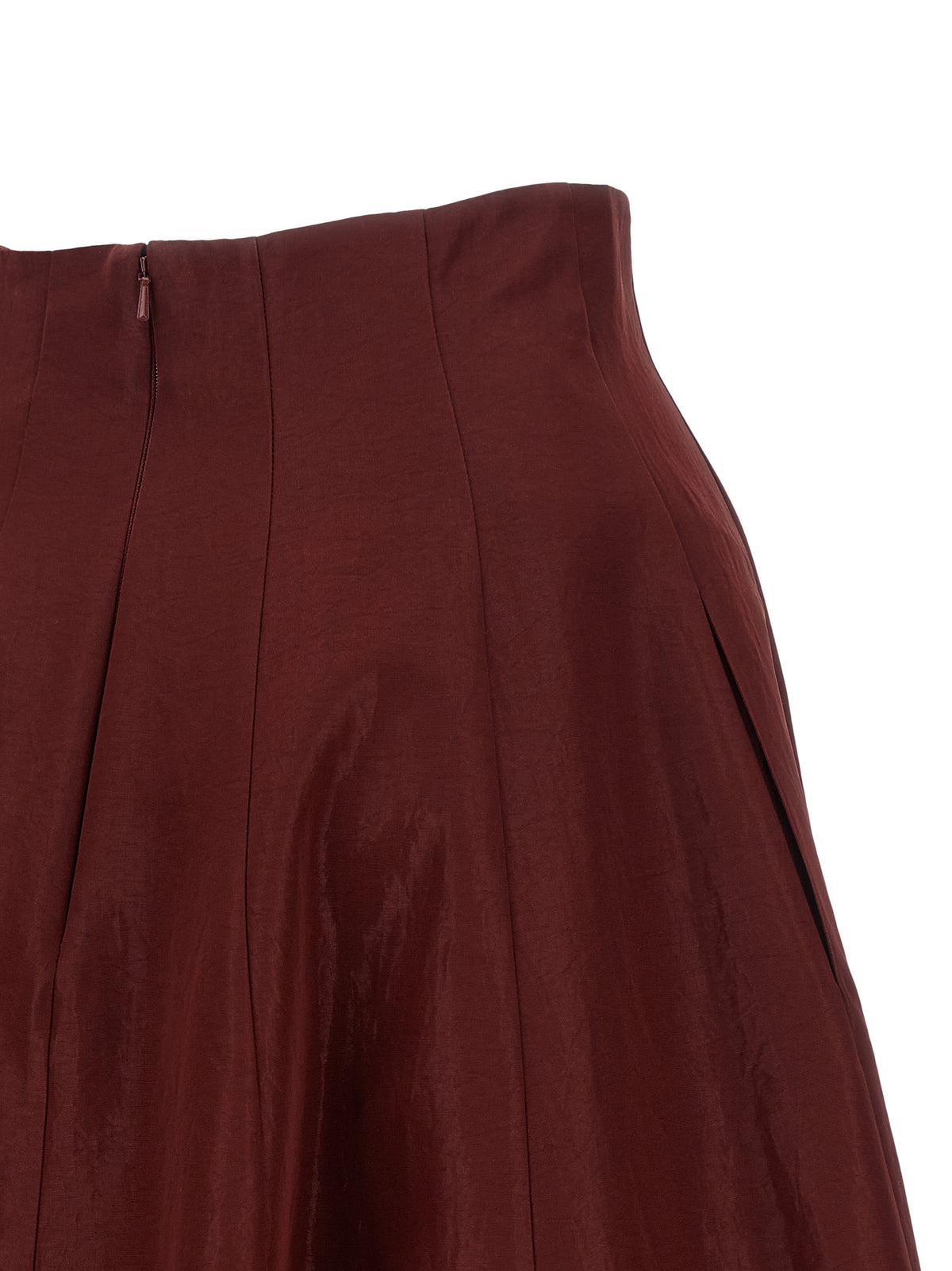 Alberta Ferretti Red Triacetate Mini Skirt