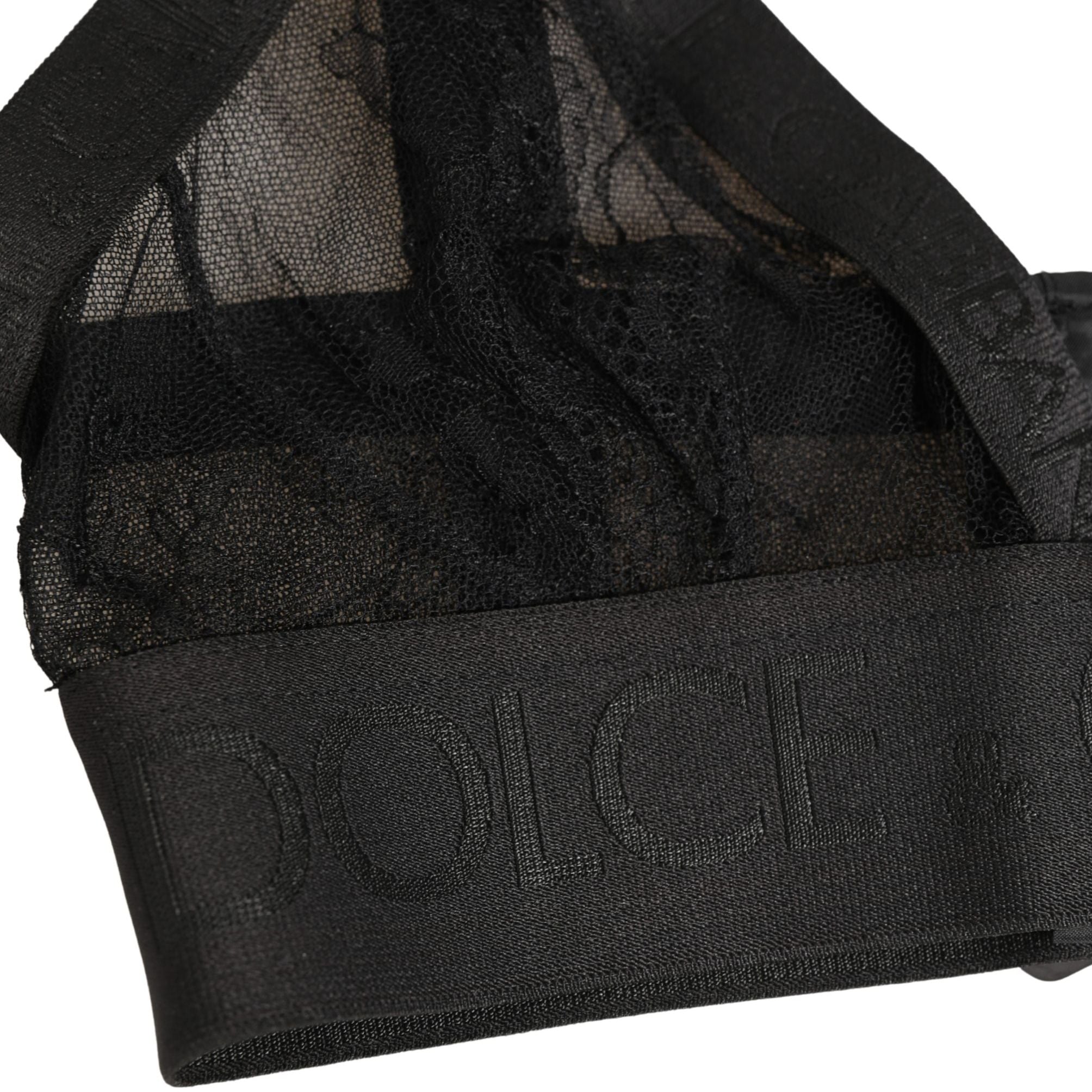 Dolce & Gabbana Black Logo Monogram Soft Cup Brassiere Underwear