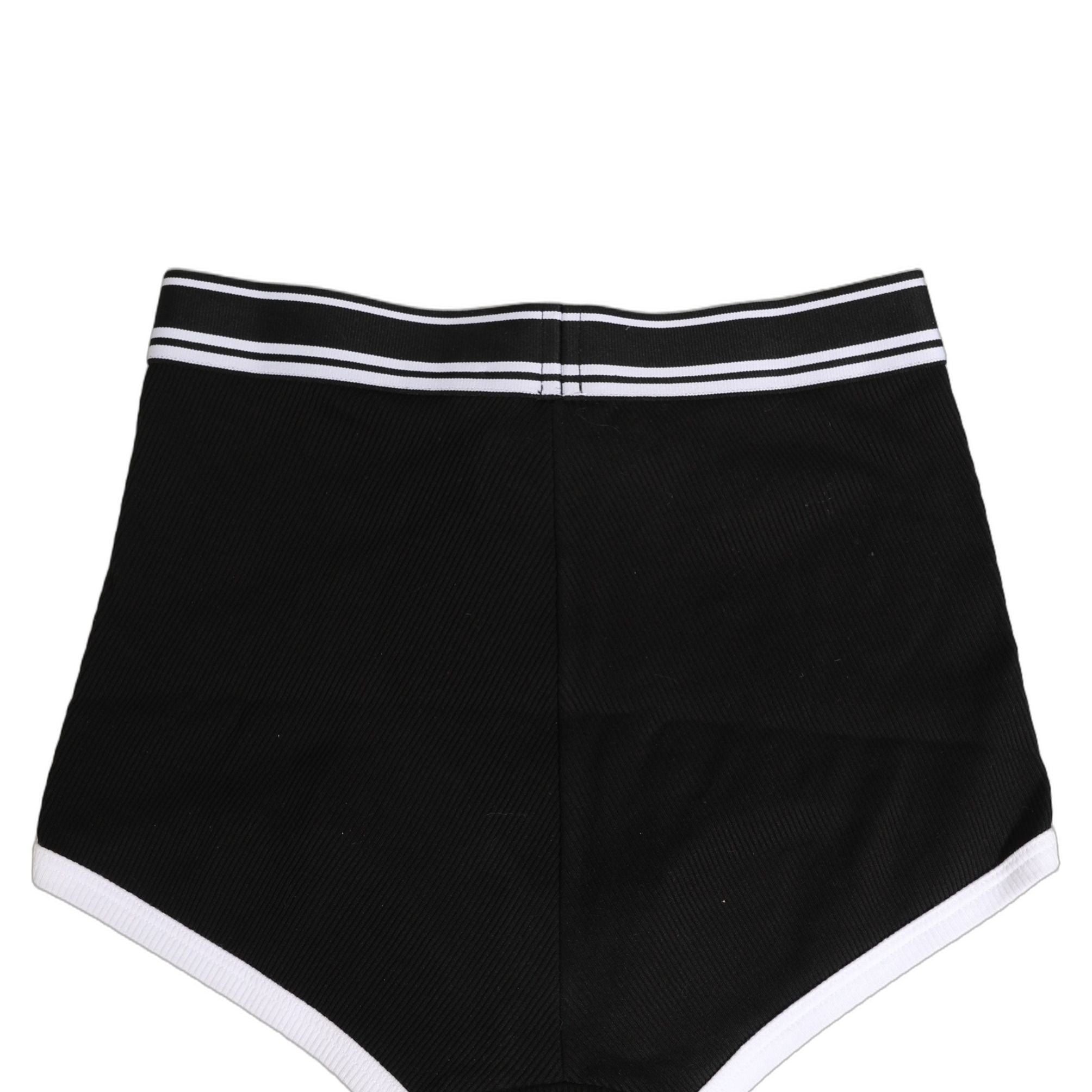Dolce & Gabbana Black White Logo Waistband Coulotte Panty Underwear