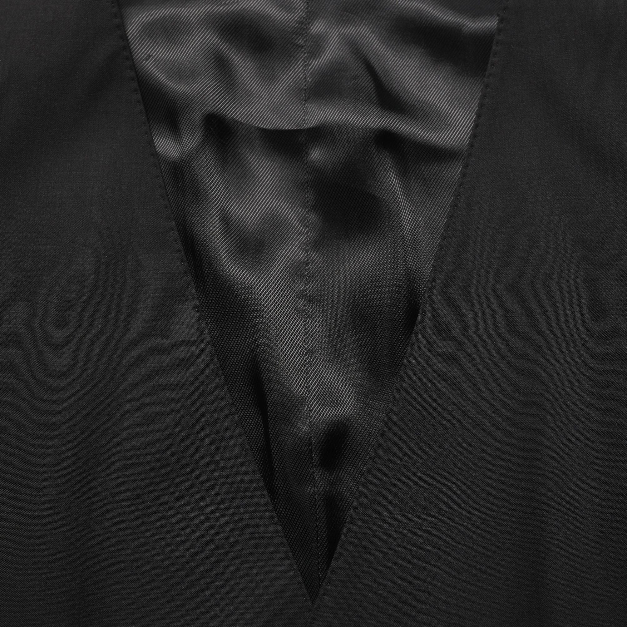 Dolce & Gabbana Black Wool Stretch Waistcoat Formal Vest