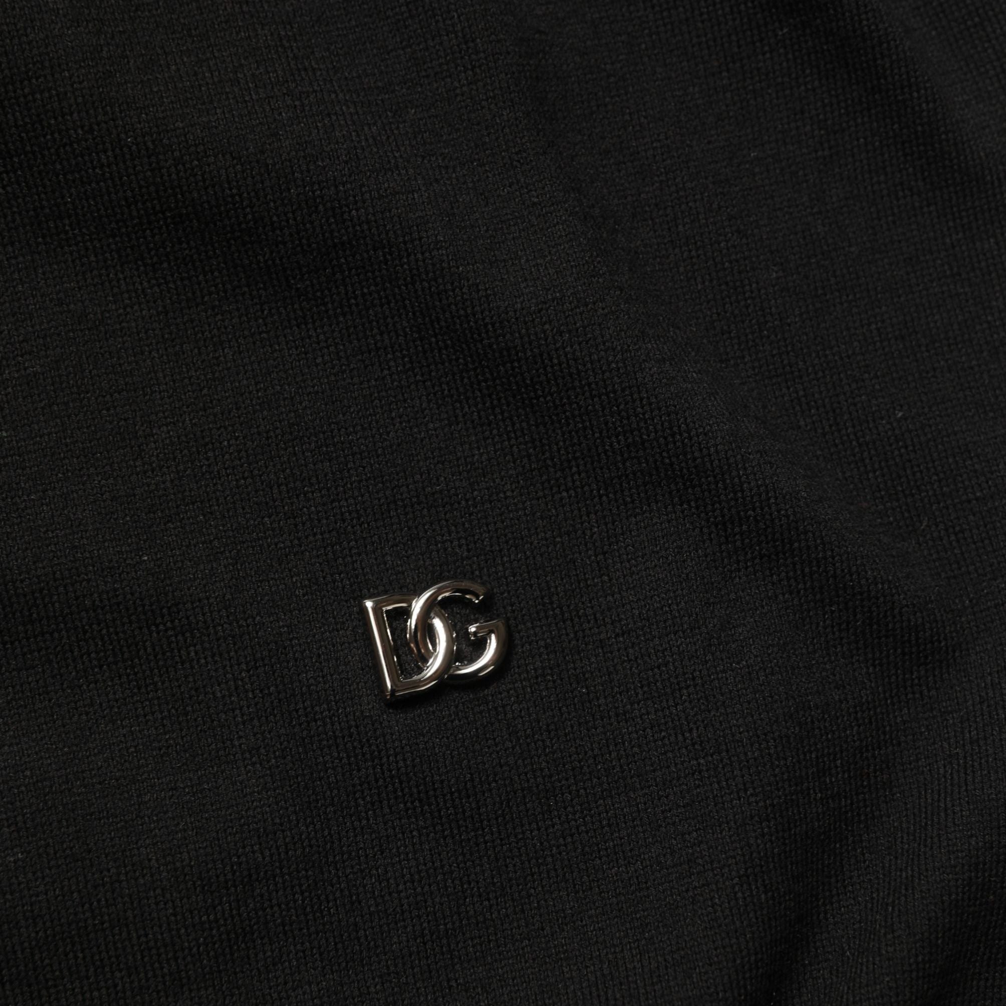 Dolce & Gabbana Black Cotton Collared Short Sleeves Men Polo T-shirt