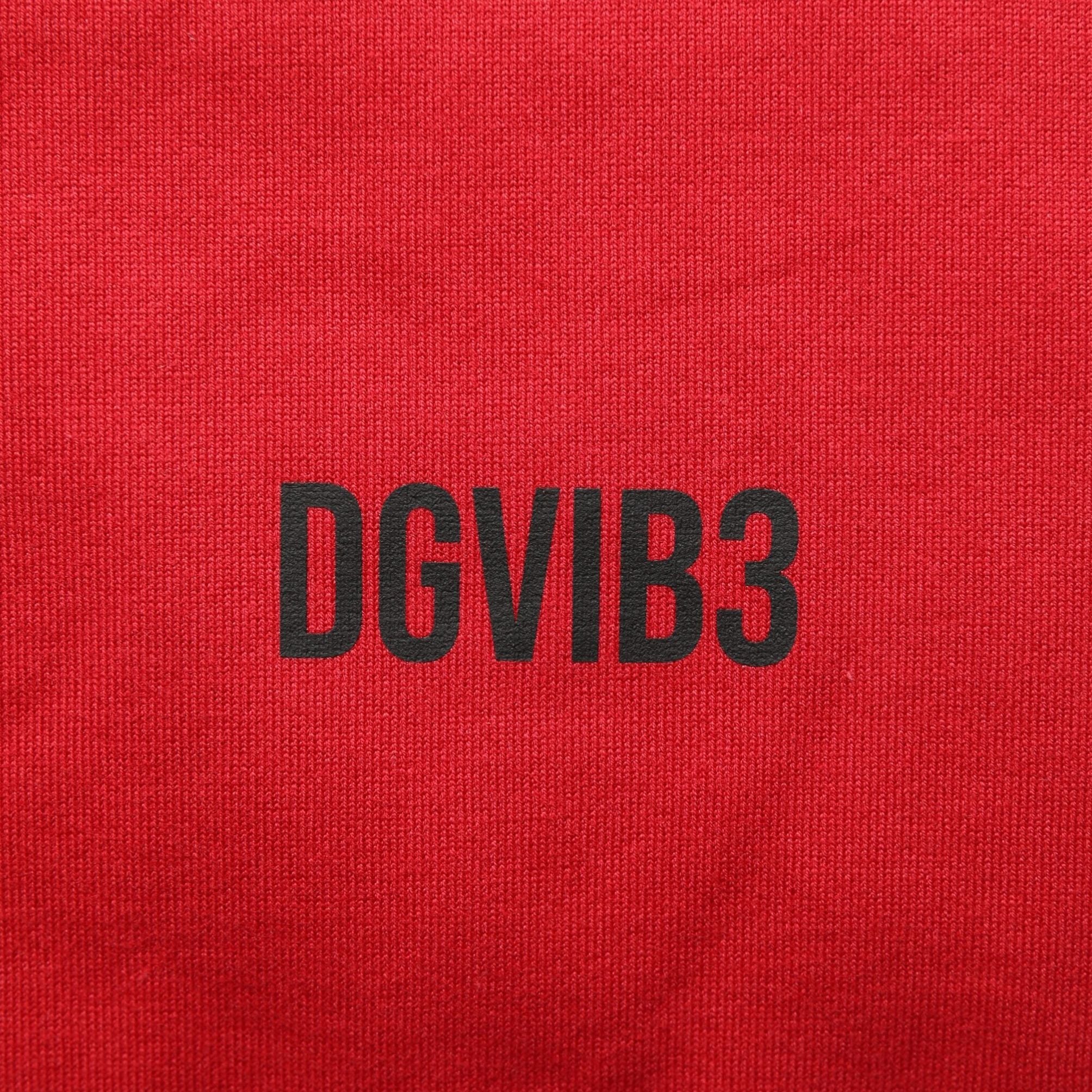 Dolce & Gabbana Red Cotton Graphic Print Crew Neck T-shirt