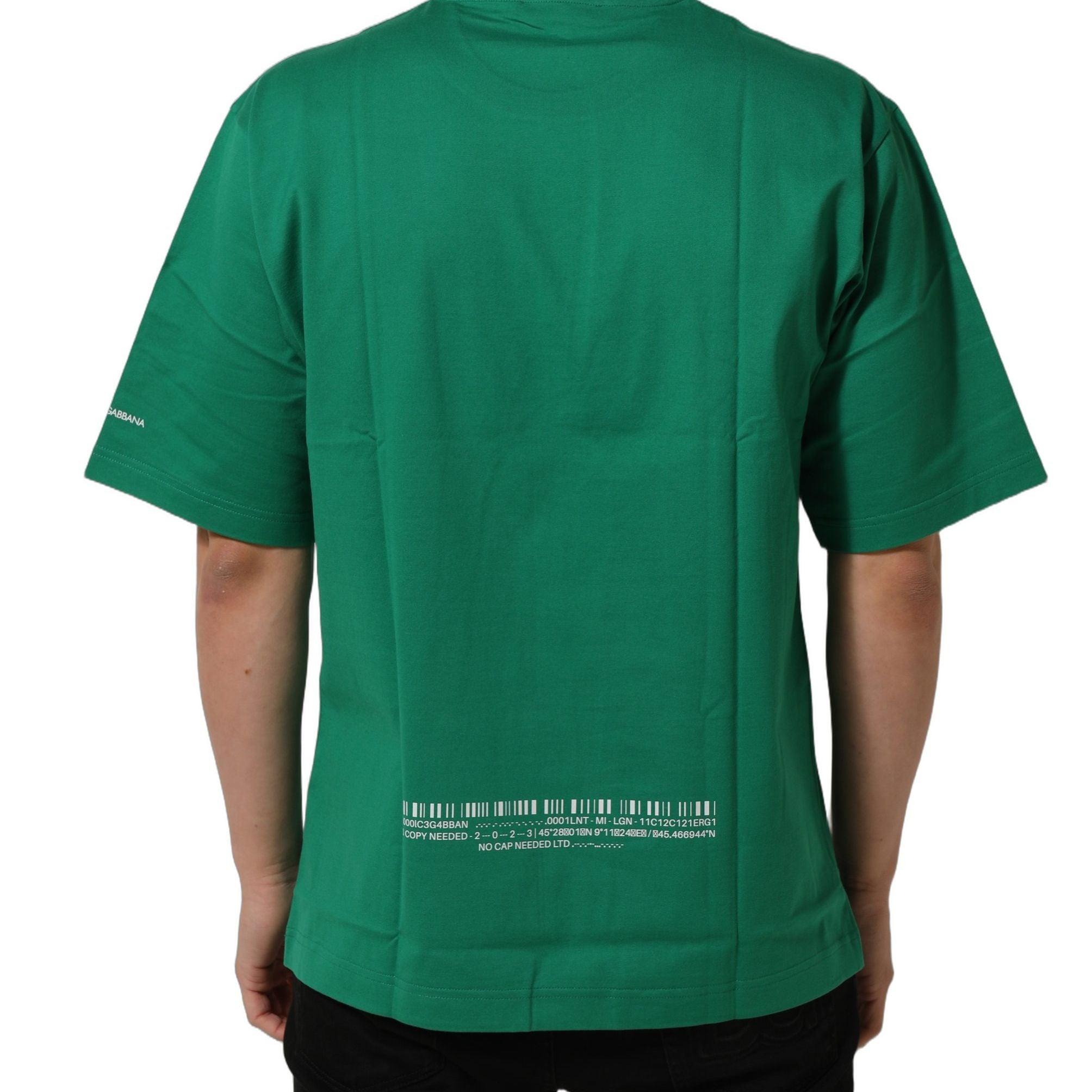 Dolce & Gabbana Green Cotton DGVIB3 Print Crew Neck T-shirt