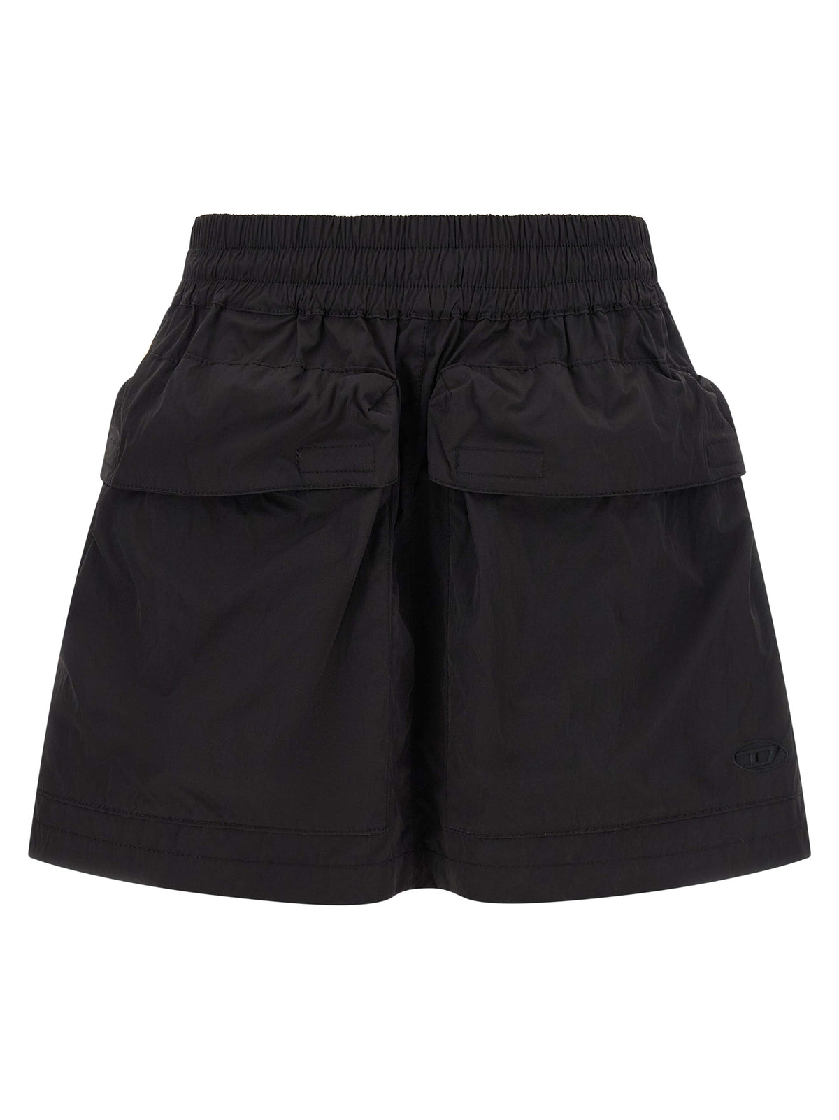 Diesel Black Polyamide Long Skirt