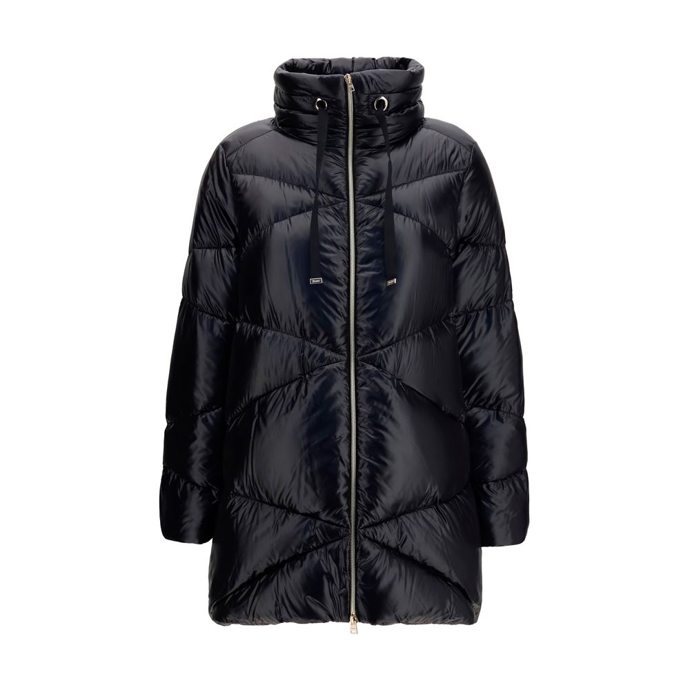 Herno Black Goose Down Full-Length Jacket