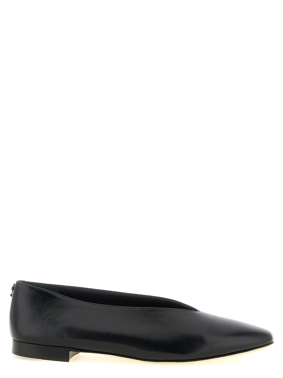 Jimmy Choo Black Leather Ballet Flats
