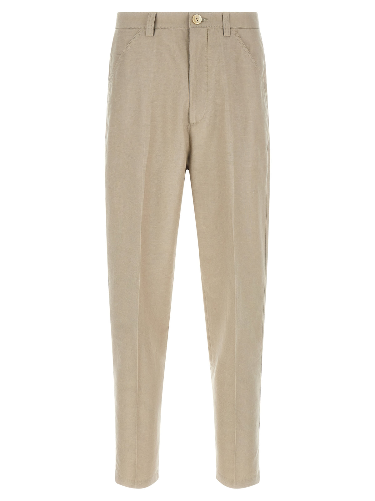 Brunello Cucinelli Brown Cotton Casual Pants
