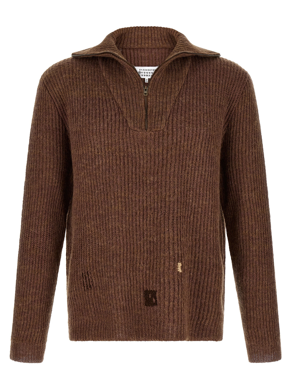 Maison Margiela Brown Linen Cardigan