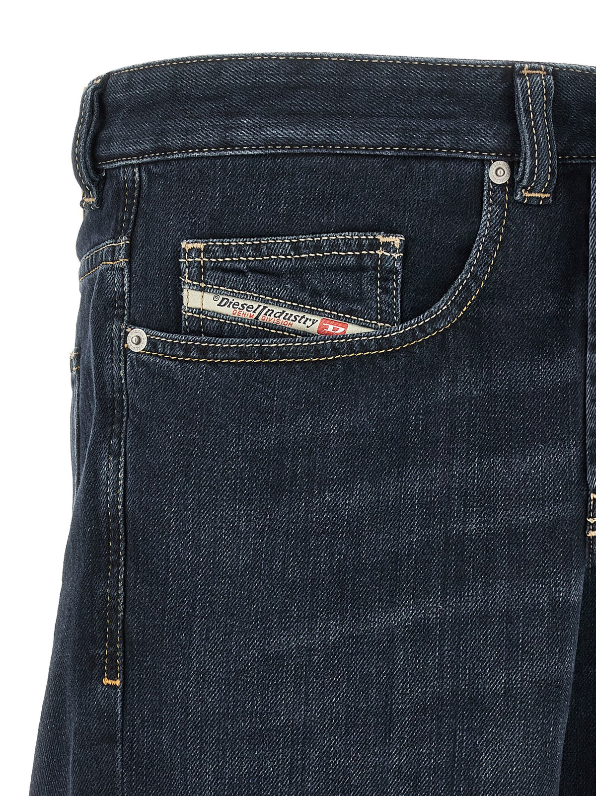 Diesel Blue Cotton Relaxed Fit Jeans