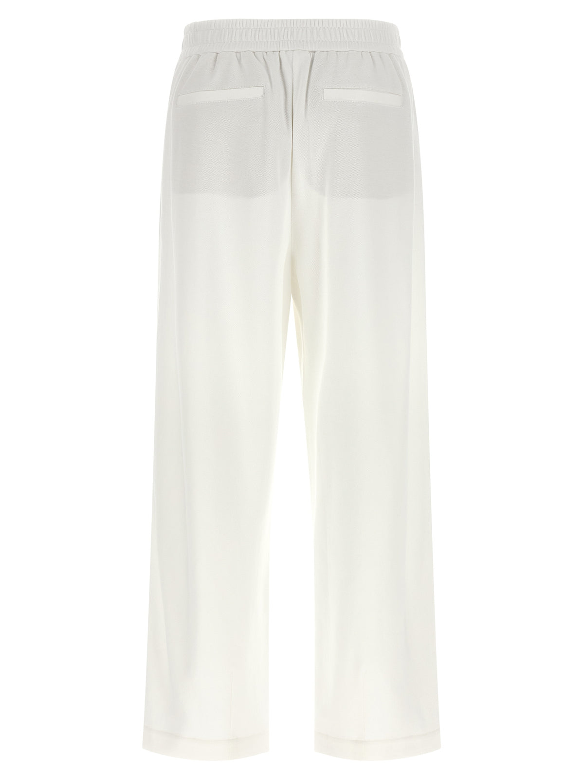 Brunello Cucinelli White Cotton Joggers (Workout Pants)