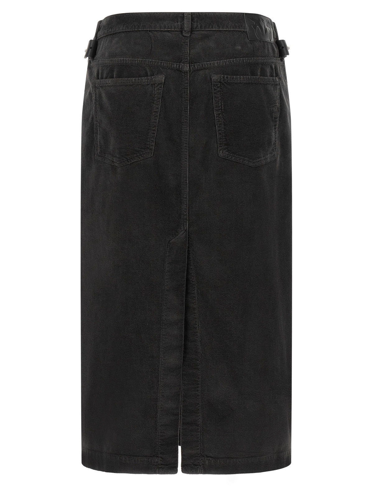 PINKO Black Cotton Midi Skirt