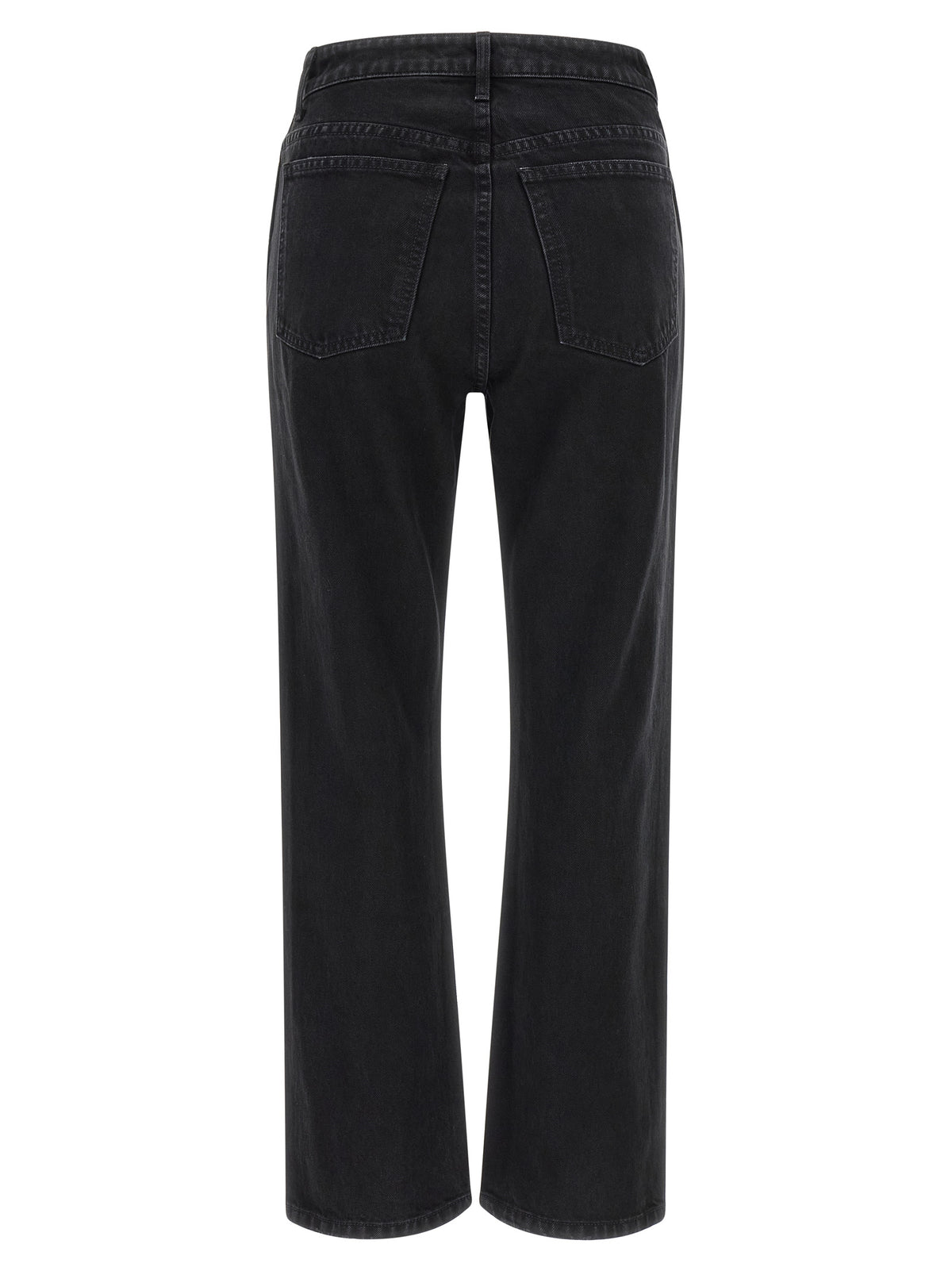 Khaite Black Cotton Flared Jeans