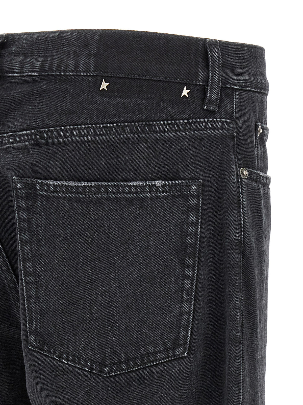 Golden Goose Black Cotton Straight-Leg Jeans