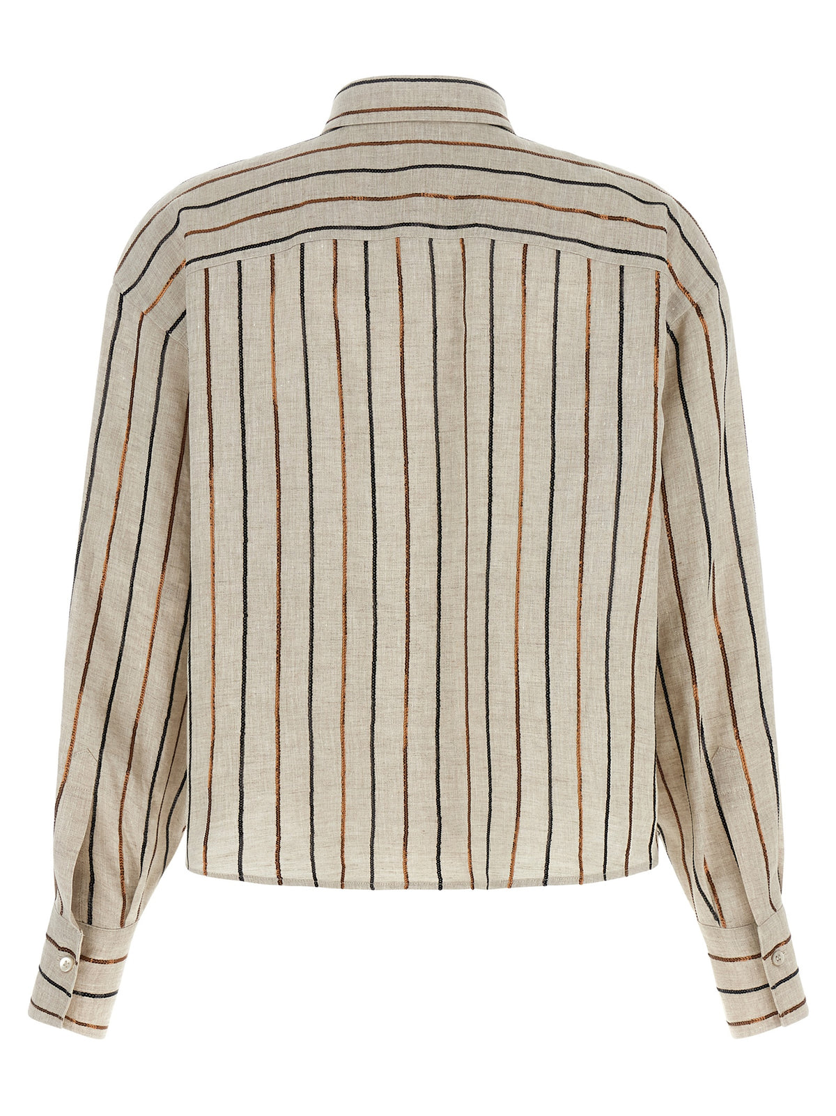 Brunello Cucinelli Beige Linen Blouse