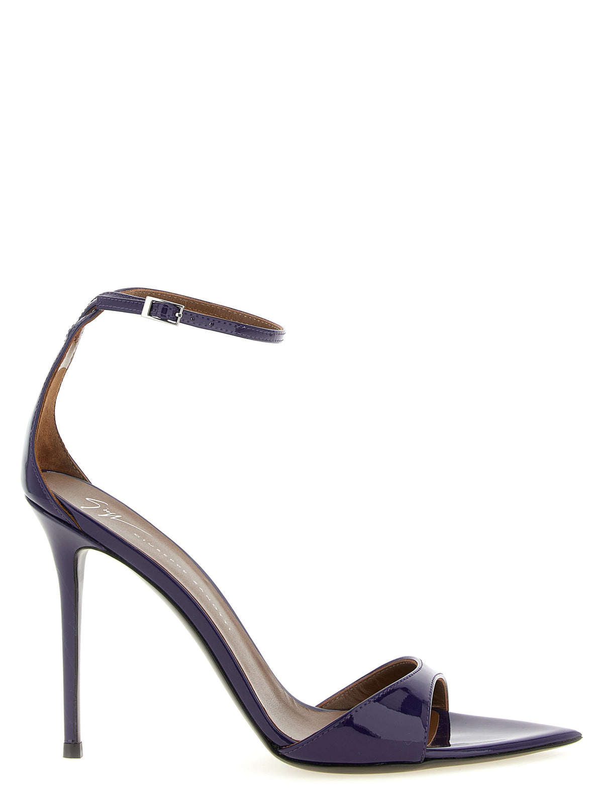 Giuseppe Zanotti Purple Calfskin Stiletto Heel Sandals
