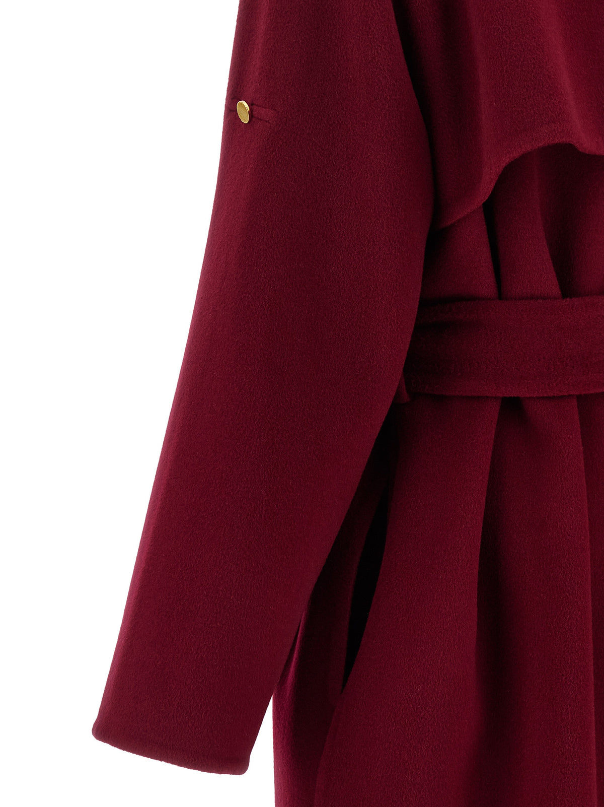 Alberta Ferretti Red Wool Coat