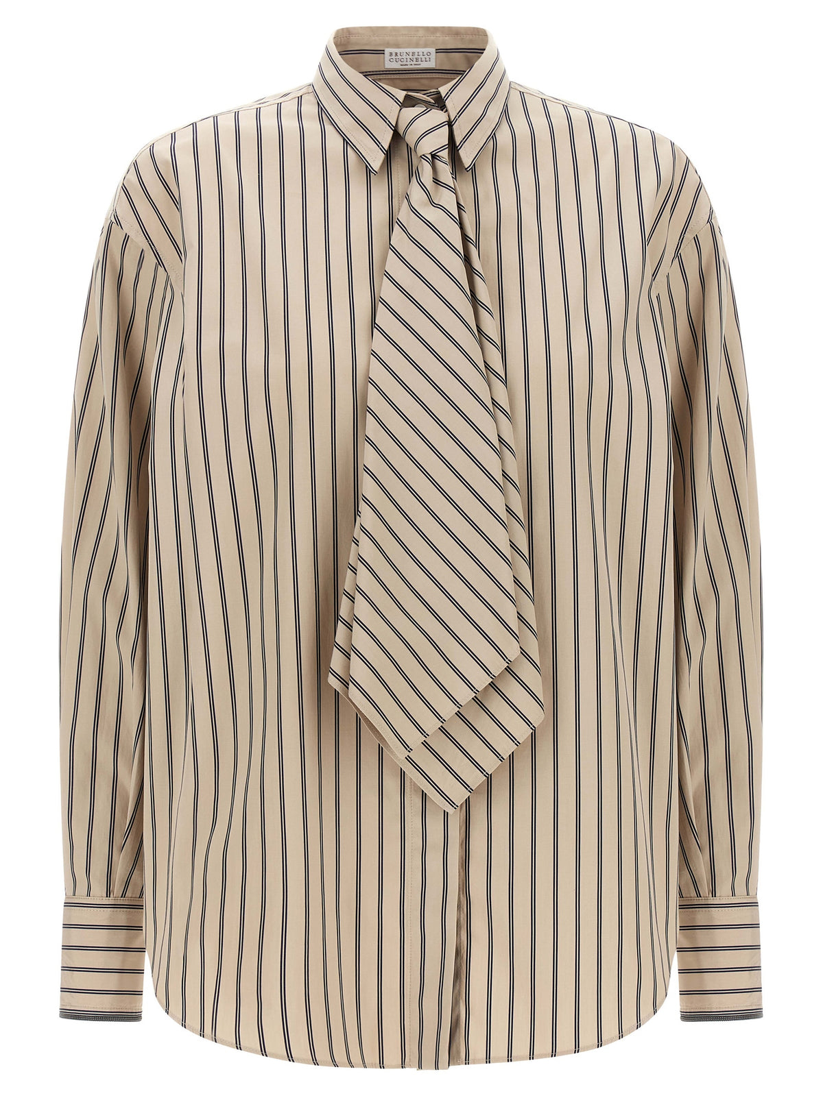 Brunello Cucinelli Beige Cotton Blouse