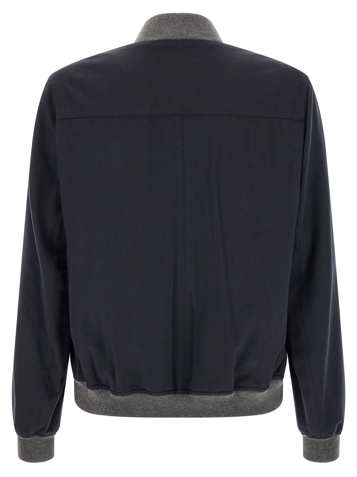 Brunello Cucinelli Blue Cashmere Bomber