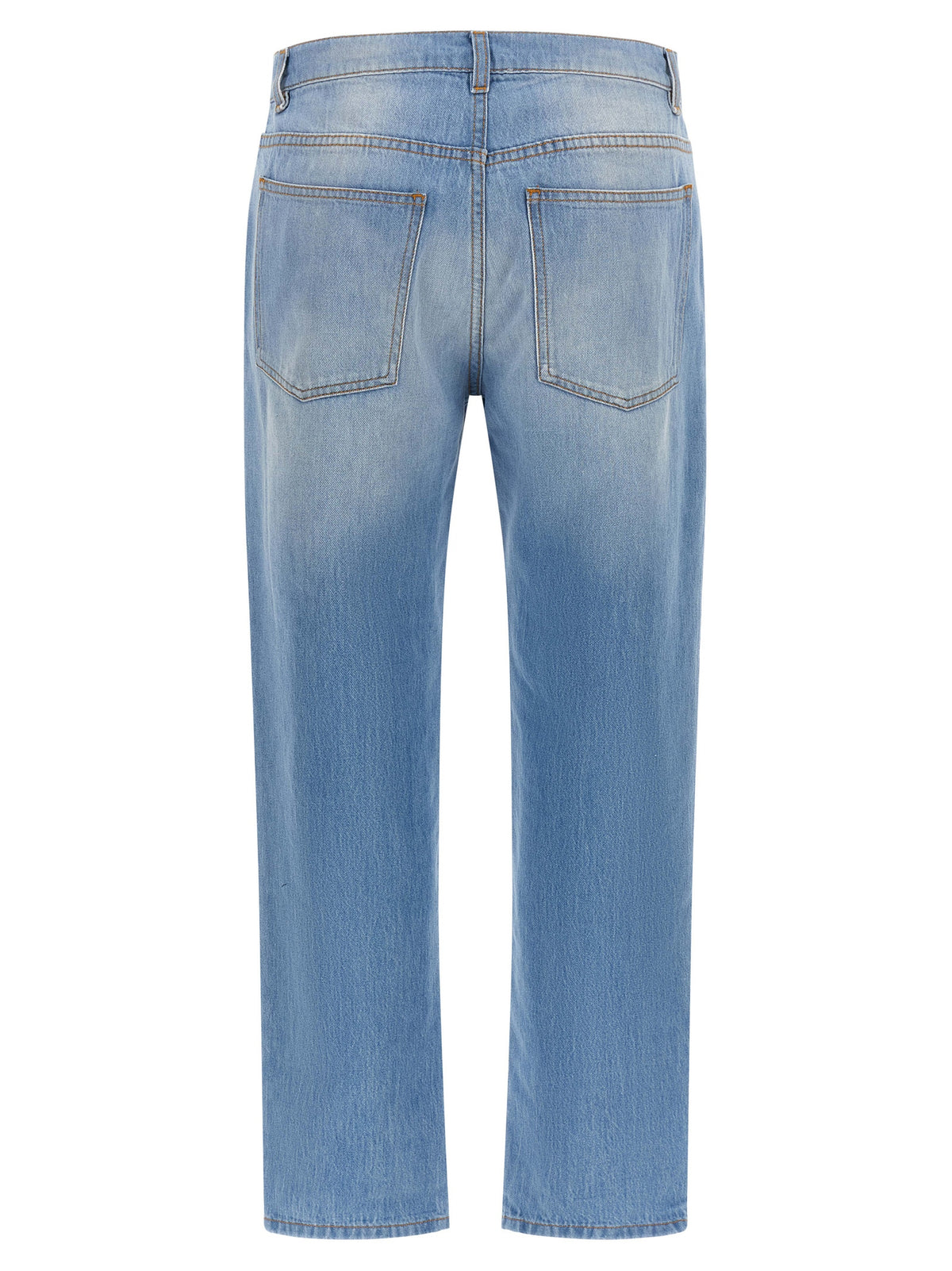 Moschino Blue Cotton Straight-Leg Jeans