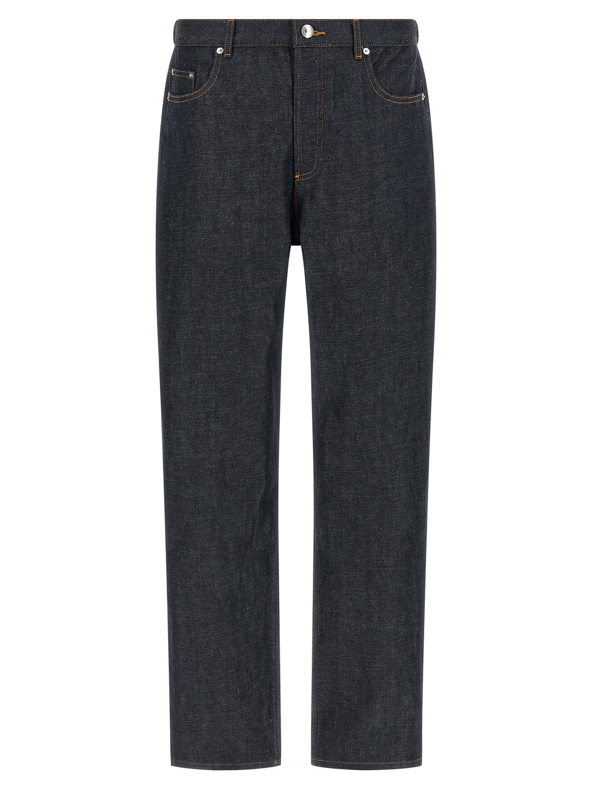 A.P.C. Blue Cotton Relaxed Fit Jeans