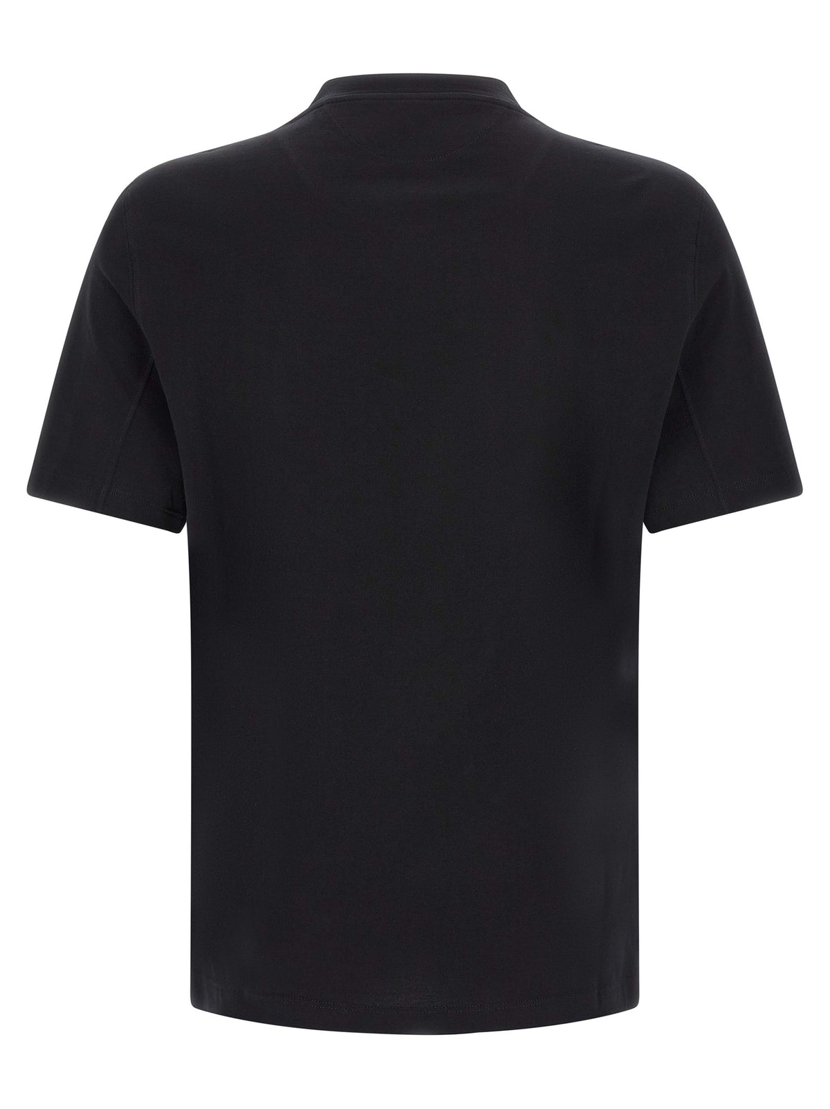 Brunello Cucinelli Black Cotton T-Shirt