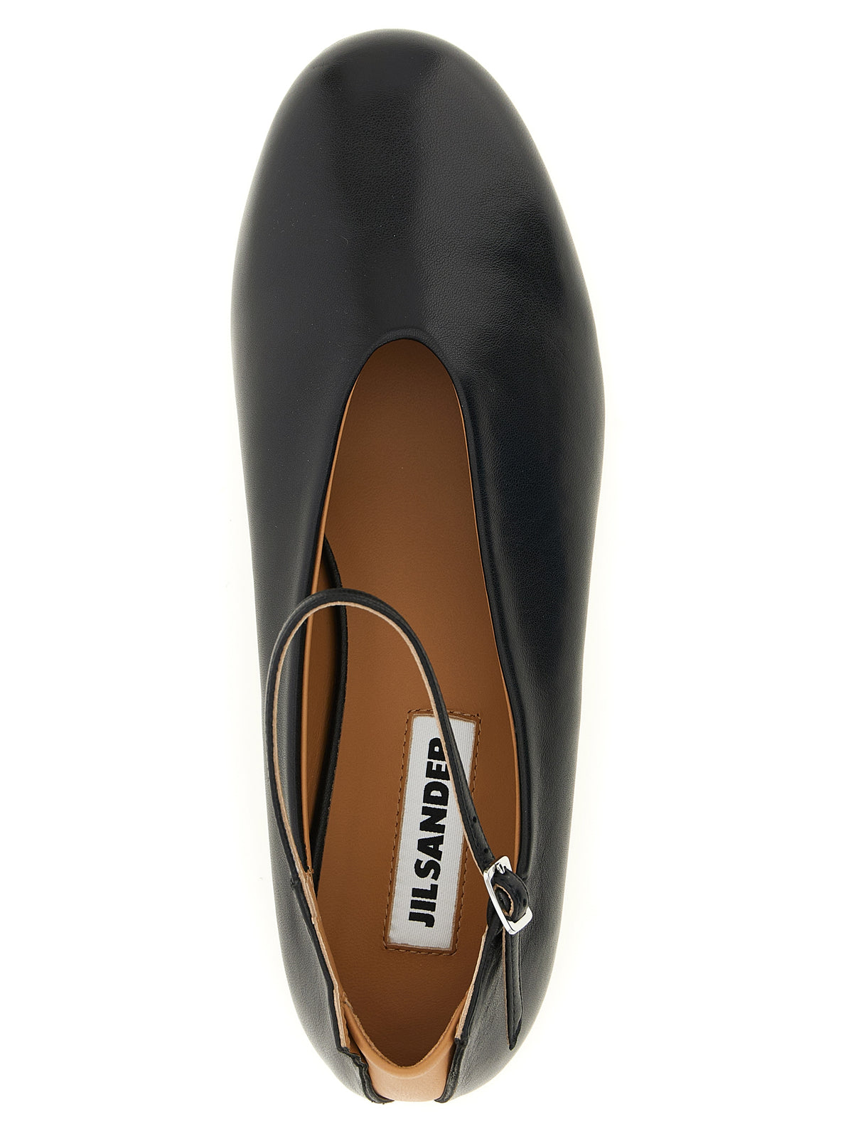 Jil Sander Black Calfskin Ballet Flats