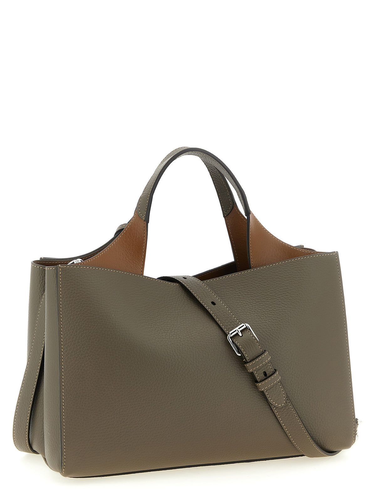 Tod's Gray Calfskin Handbag