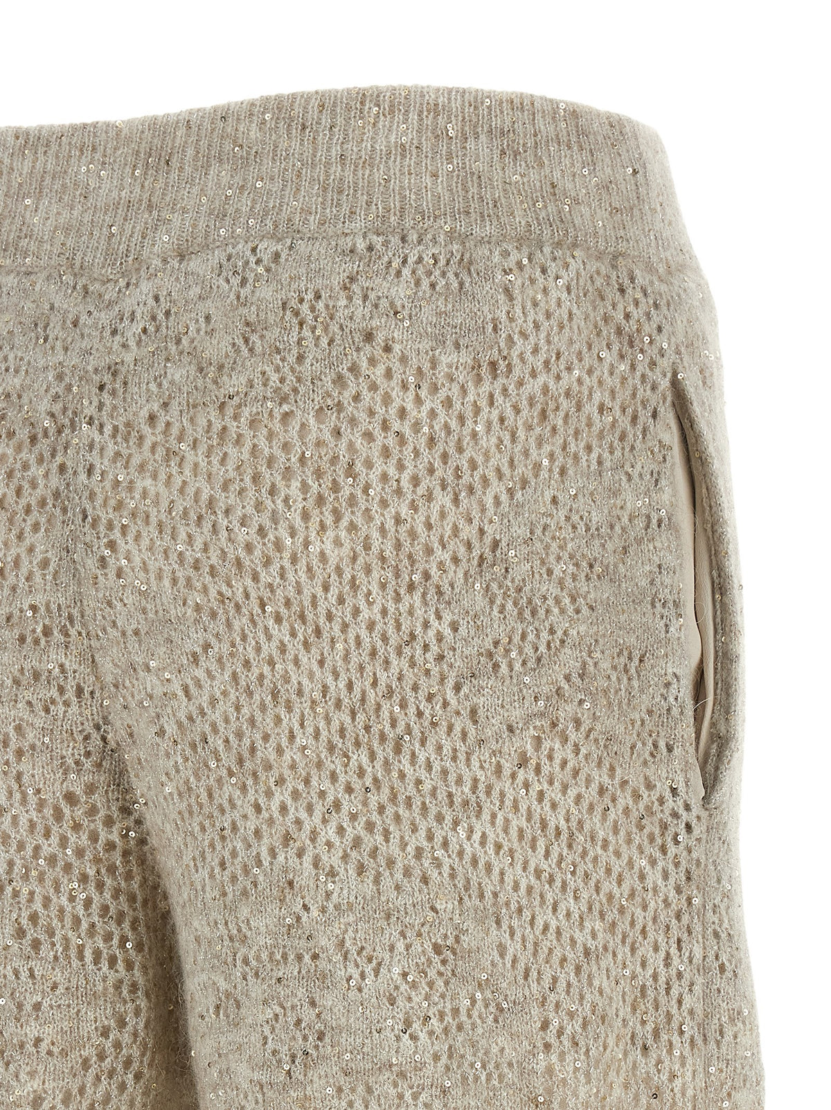 Brunello Cucinelli Beige Nylon Casual Pants