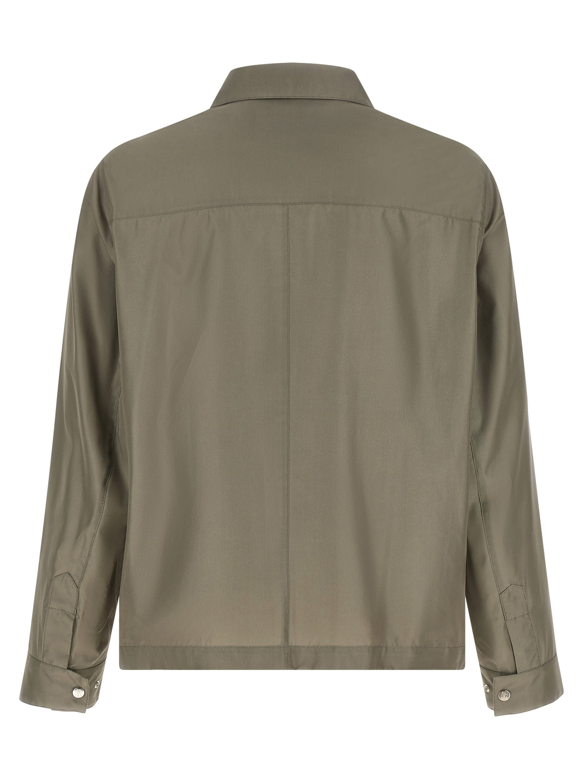 Brunello Cucinelli Bicolor Silk Full-Length Jacket