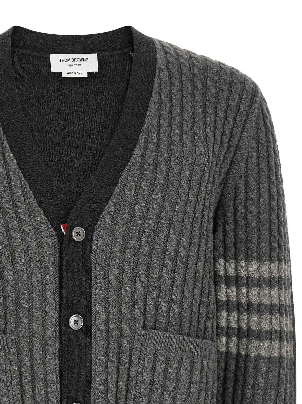 Thom Browne Gray Virgin Wool Cardigan