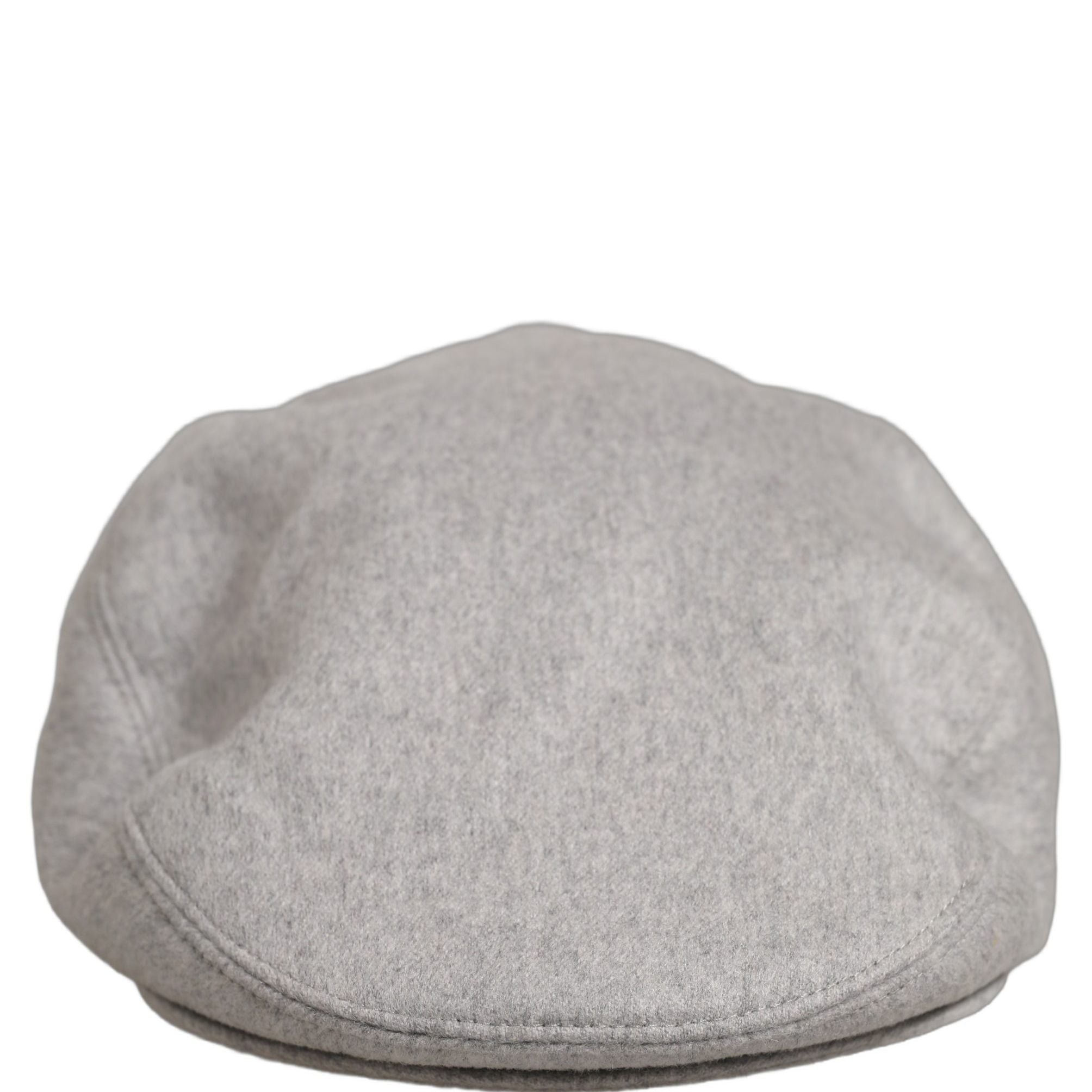 Dolce & Gabbana Men Light Grey Cashmere Newsboy Cabbie Cap Hat