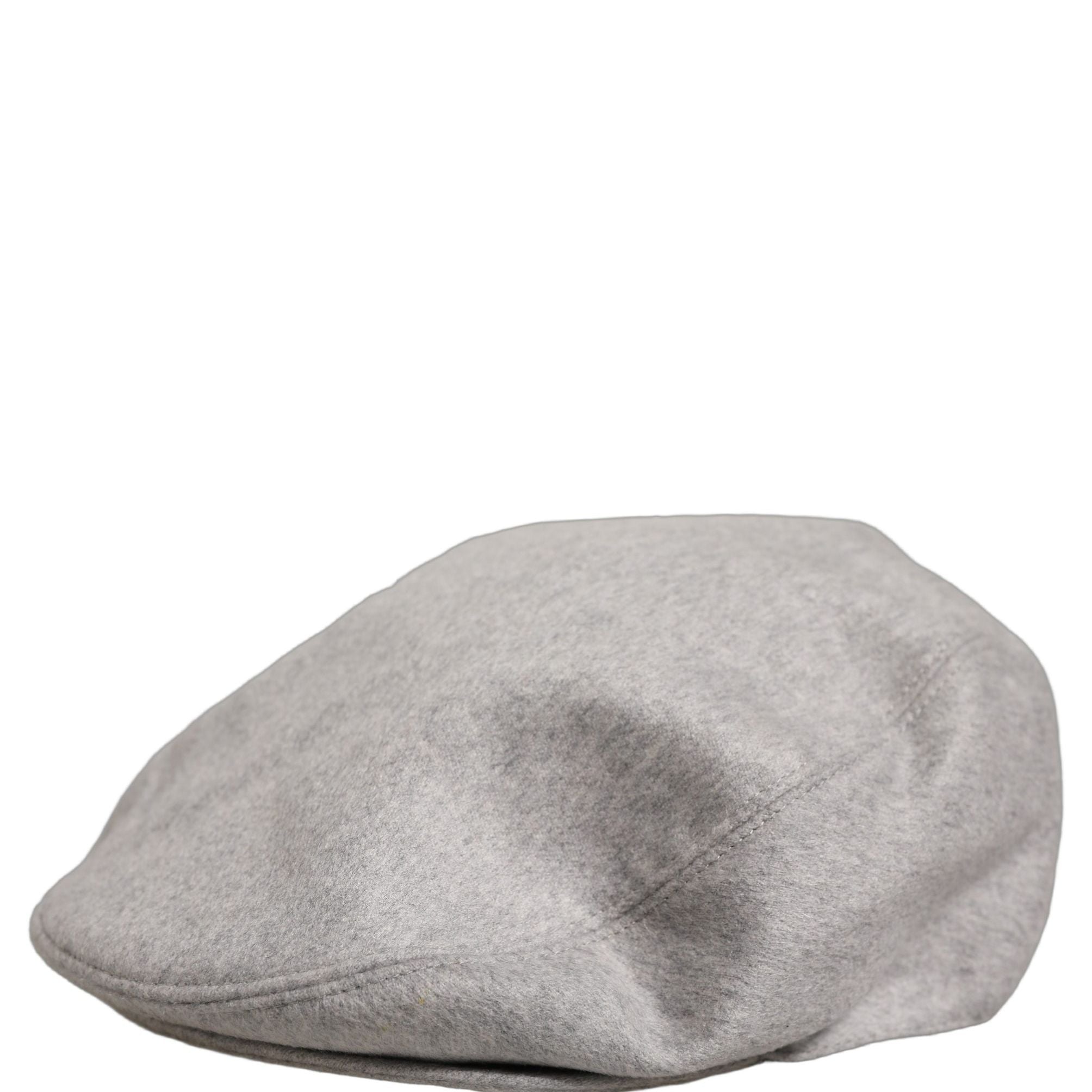 Dolce & Gabbana Men Light Grey Cashmere Newsboy Cabbie Cap Hat