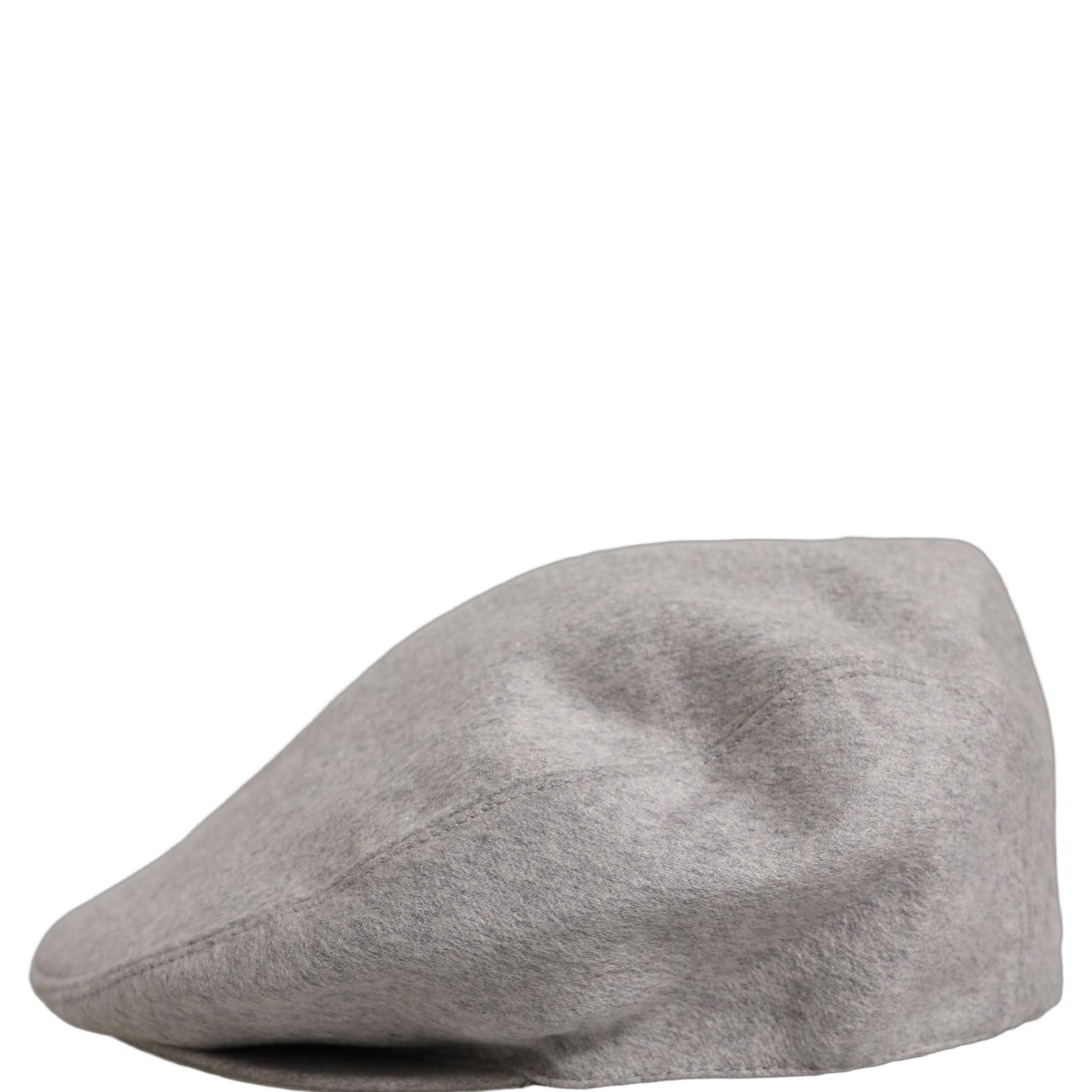 Dolce & Gabbana Men Light Grey Cashmere Newsboy Cabbie Cap Hat