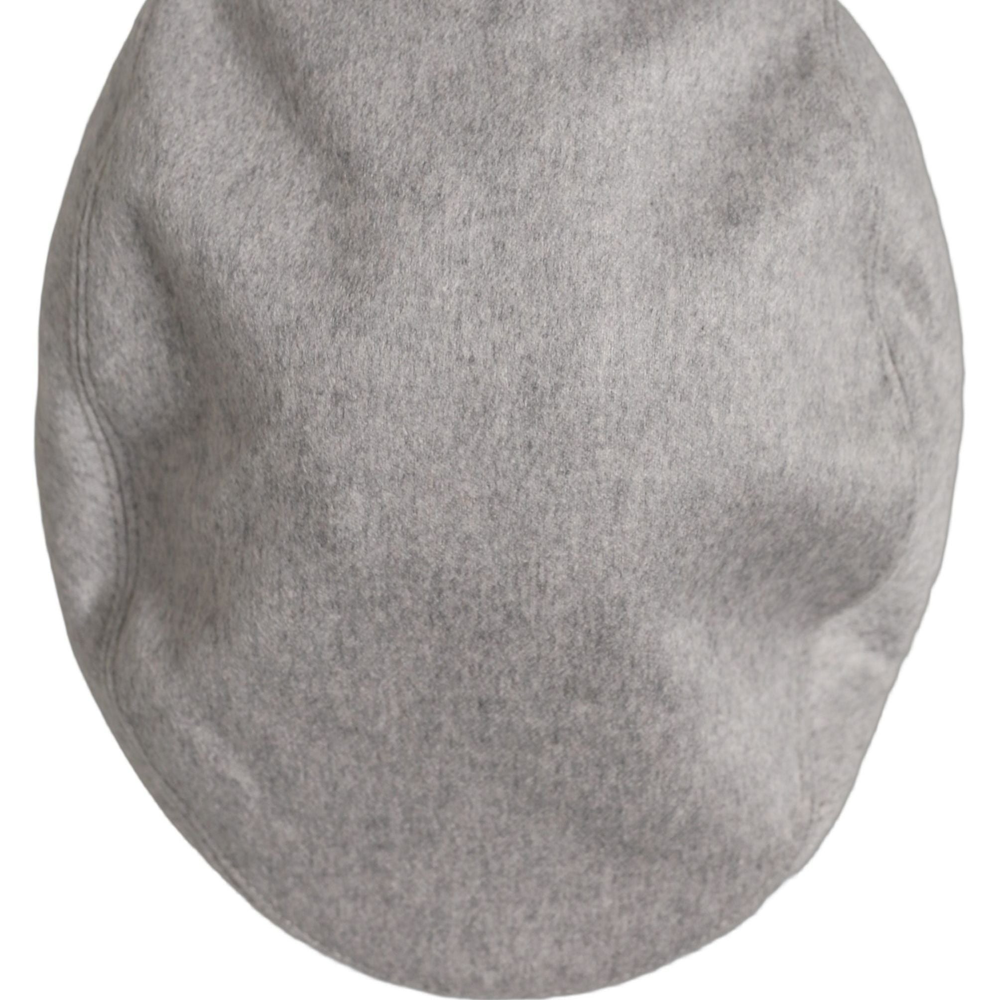 Dolce & Gabbana Men Light Grey Cashmere Newsboy Cabbie Cap Hat