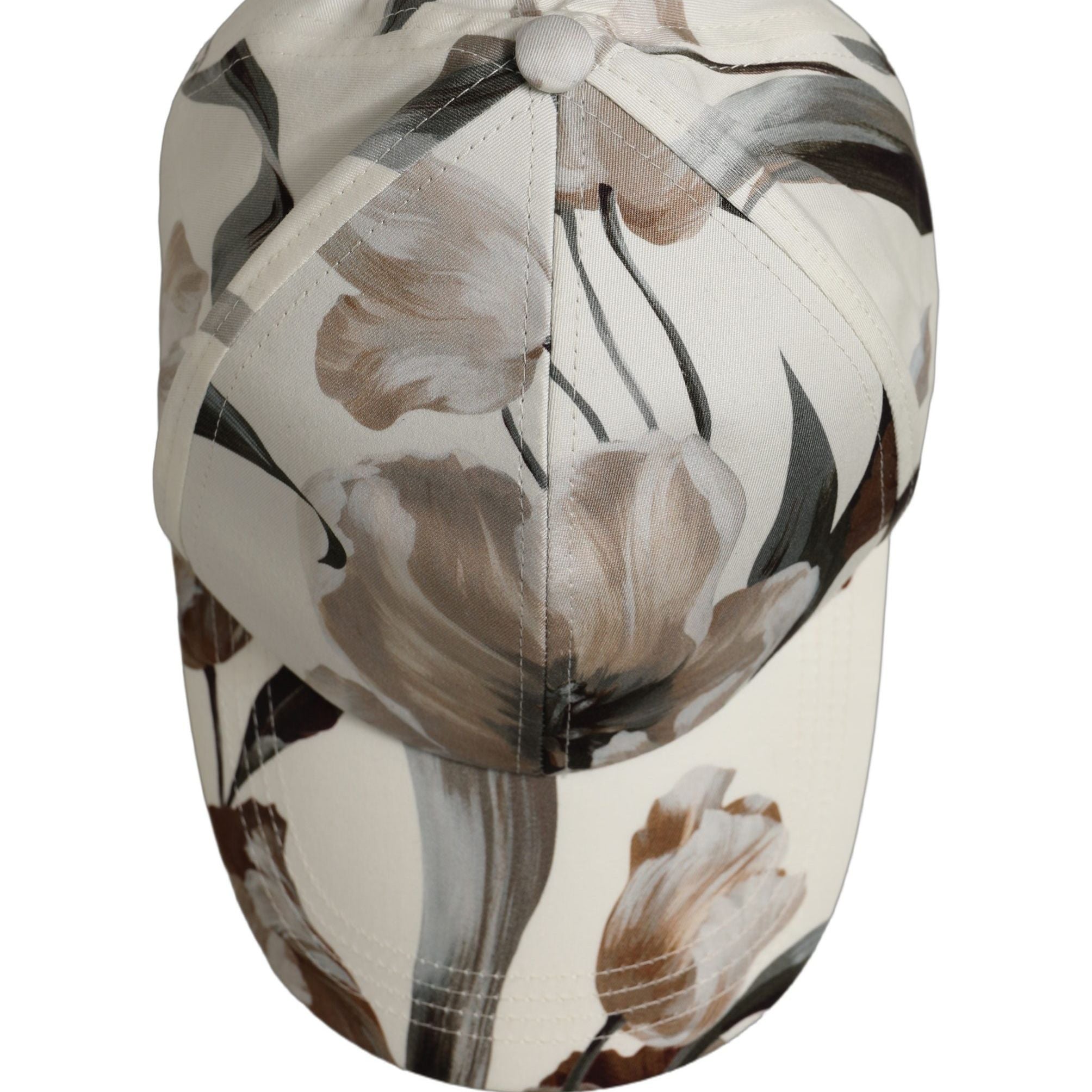 Dolce & Gabbana Men Beige Floral Cotton Baseball Capello Hat