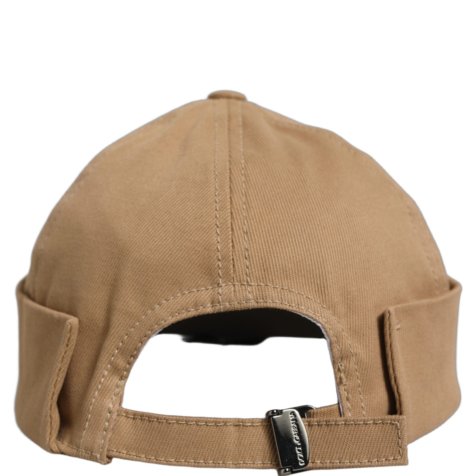 Dolce & Gabbana Men Khaki Cotton Docker Capello Brimless Hat
