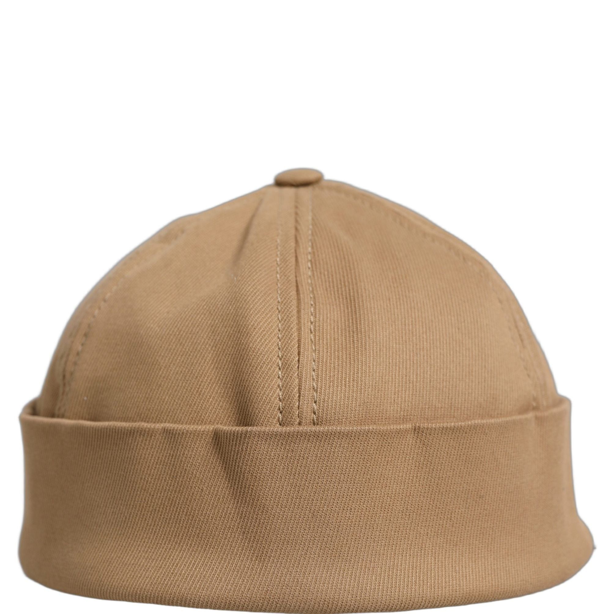 Dolce & Gabbana Men Khaki Cotton Docker Capello Brimless Hat